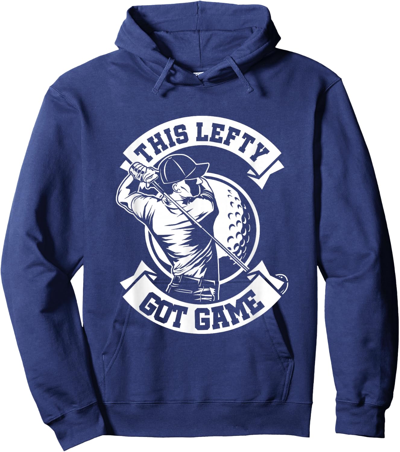 Lefty Lefty Left-Hander Golf Left Handed Golfing Hoodie - Hoodie | Navy
