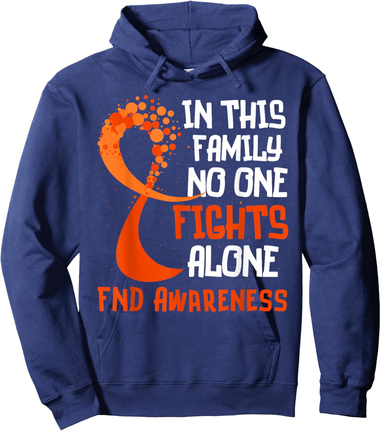 Functional Neurological Disorder Awareness FND Ribbon Family Hoodie - Hoodie | Navy