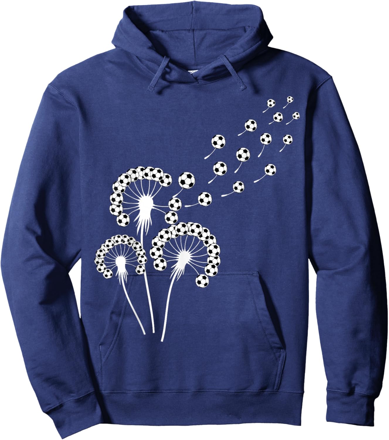 Dandelion Soccer Ball Stuff for Soccer Player | Girls Soccer Hoodie - Hoodie | Navy