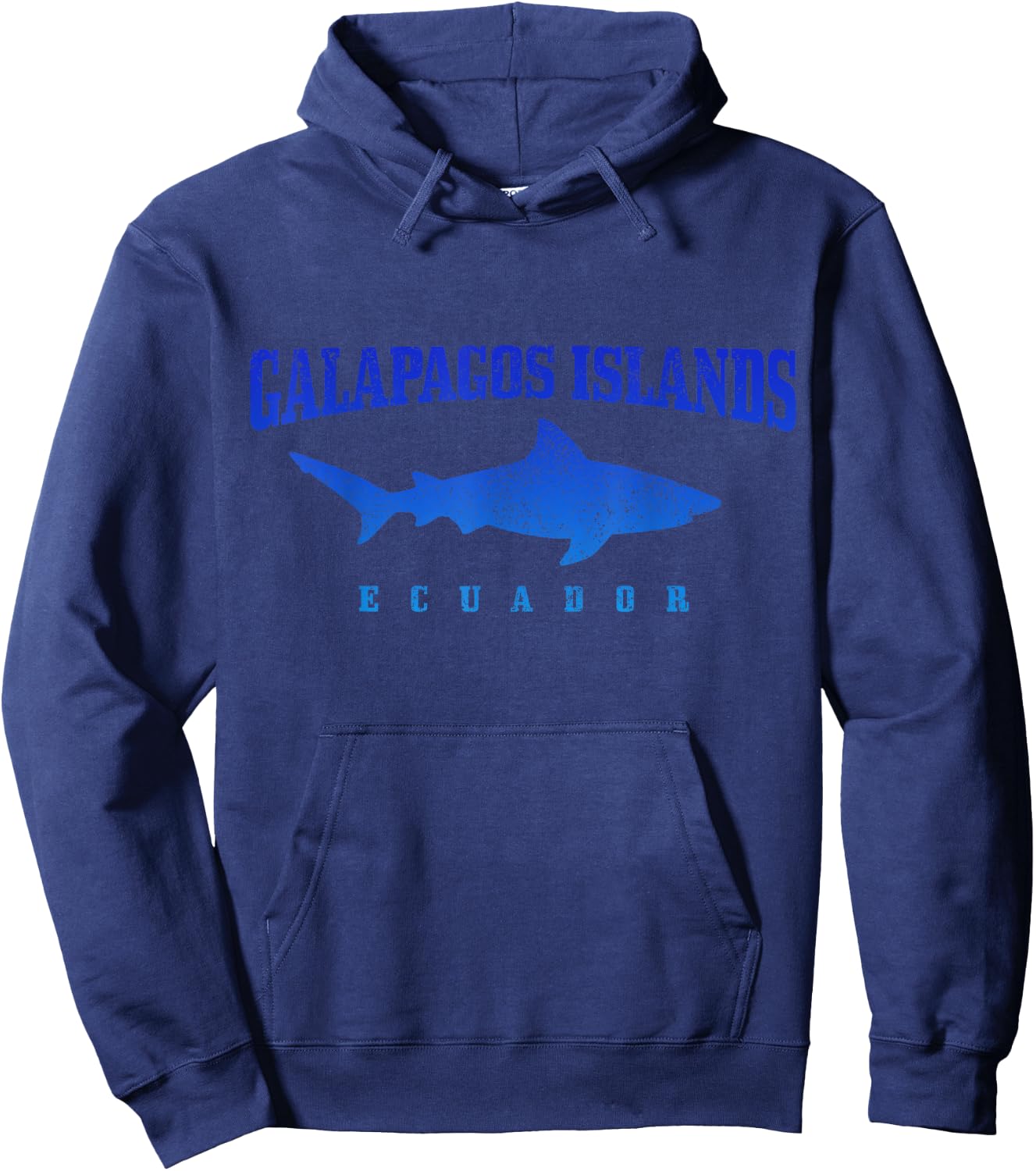 Galapagos Islands Ecuador Scuba Diver Shark Diving Vintage Hoodie - Hoodie | Navy