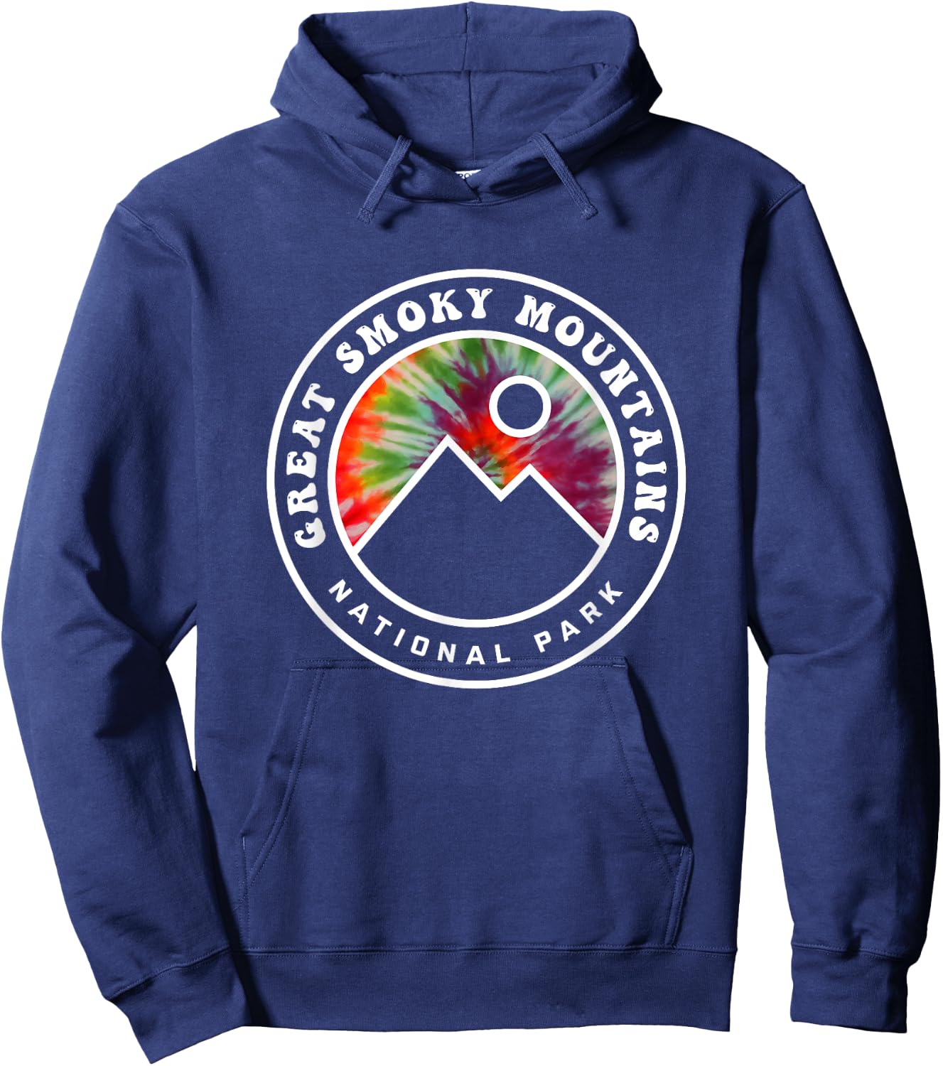 Great Smoky Mountains National Park Tie Dye Tennessee Hoodie - Hoodie | Navy