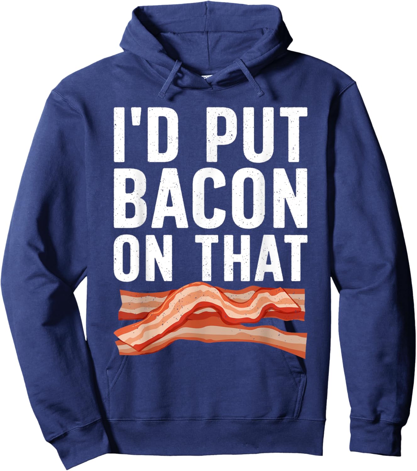 Cute Bacon Design Women Kids Cured Pork Bacon Lover Hoodie - Hoodie | Navy