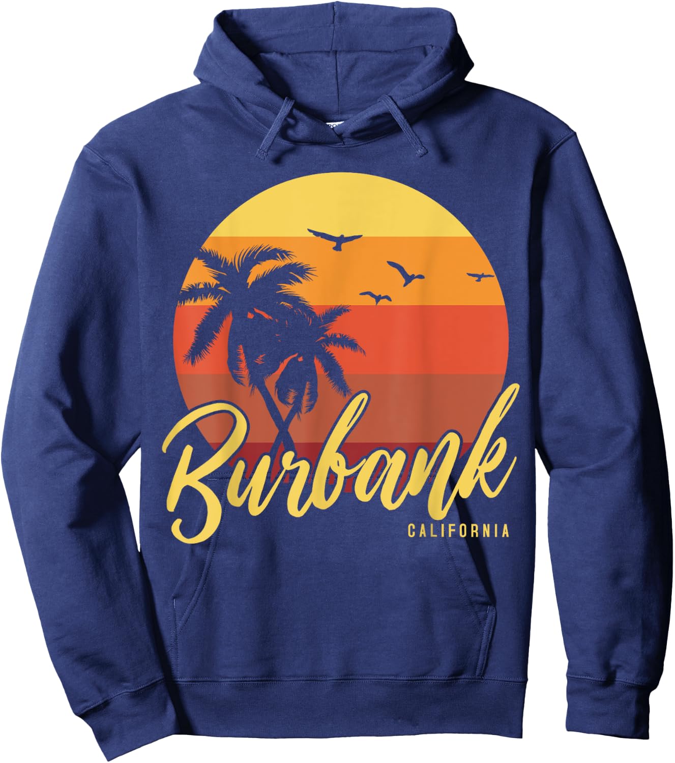 Burbank California Hoodie - Hoodie | Navy