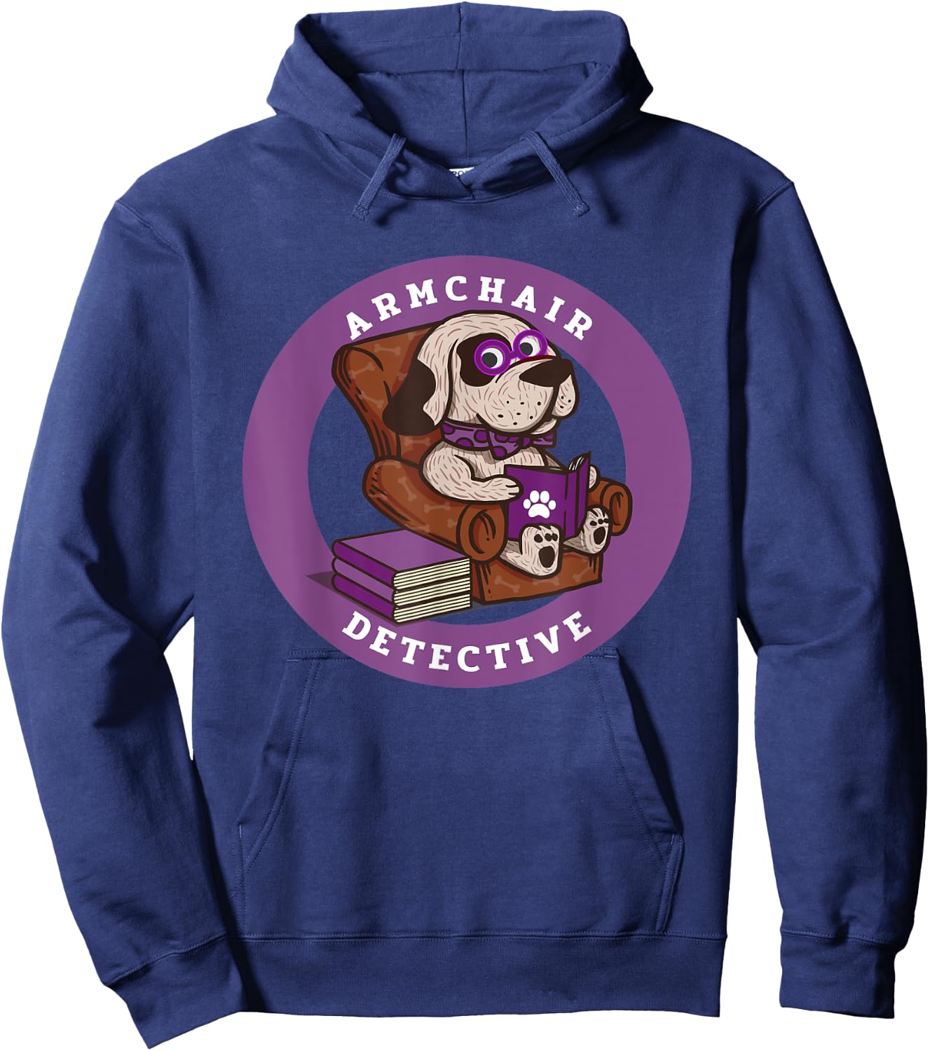 Armchair Detective true crime gift who like Dogs Hoodie - Hoodie | Navy
