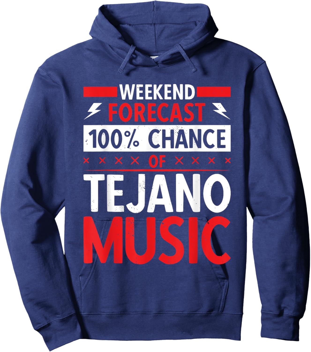 Weekend Forecast Tejano Music Hoodie - Hoodie | Navy