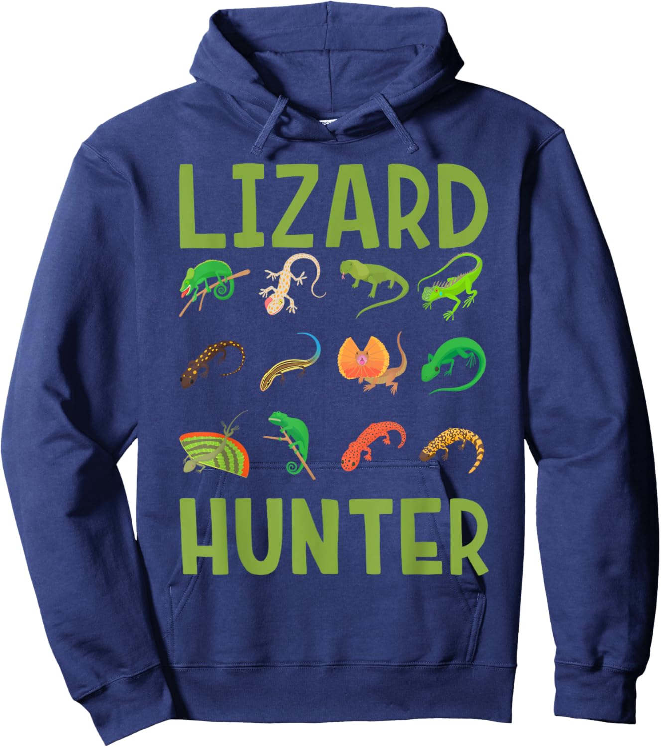 Lizard Hunter Reptile Kids Bearded Dragon Lizards Hoodie - Hoodie | Navy