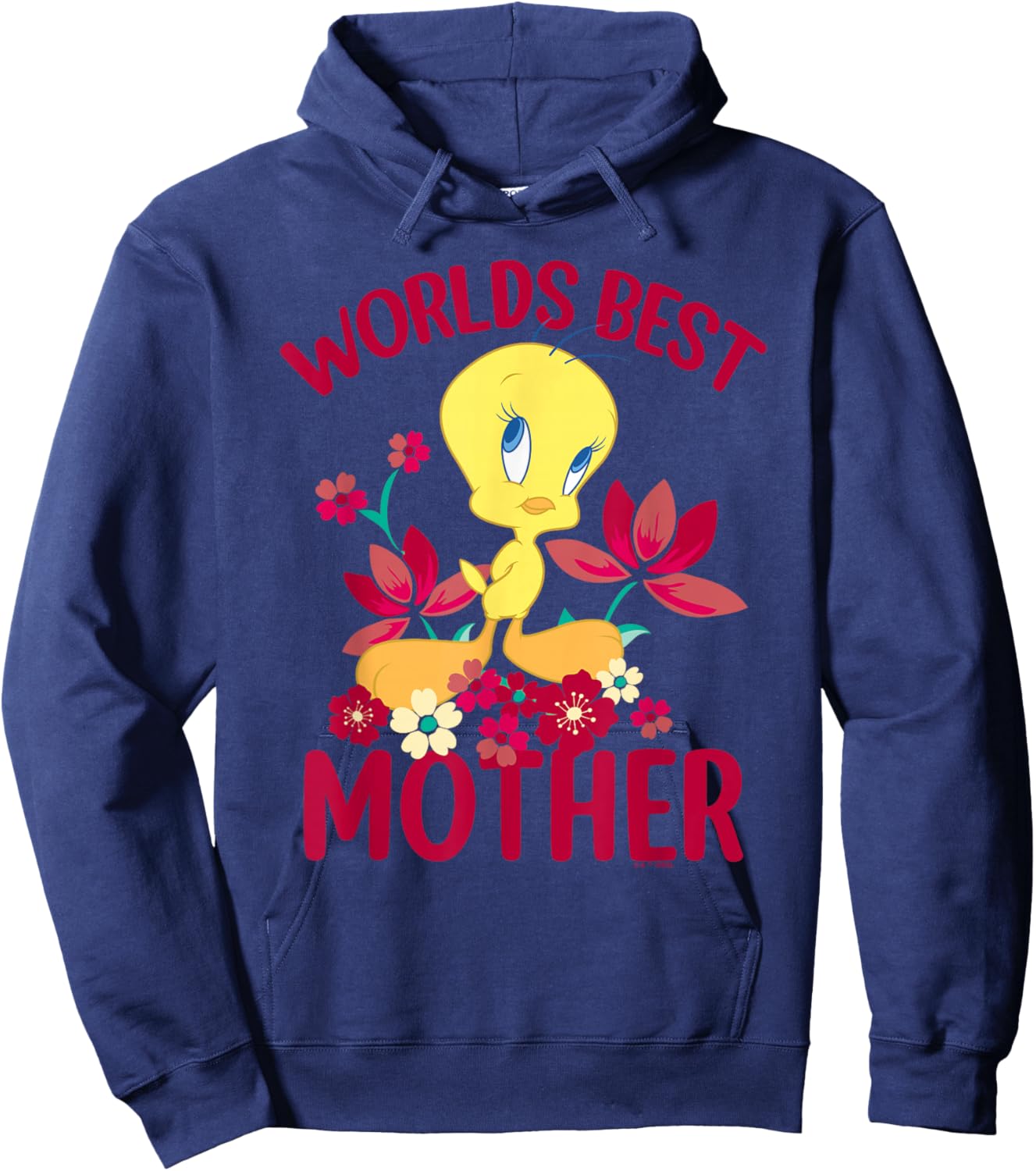 Looney Tunes Mother's Day Tweety Worlds Best Mom Hoodie - Hoodie | Navy