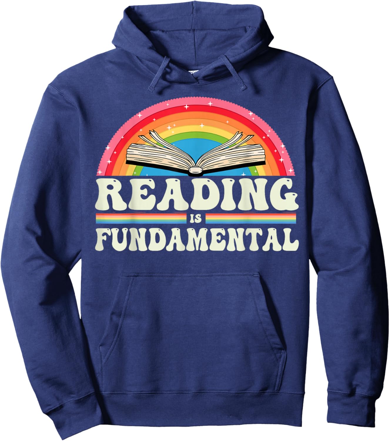 Reading Is Fundamental Geeky Bookworm Poetry Literature Hoodie - Hoodie | Navy
