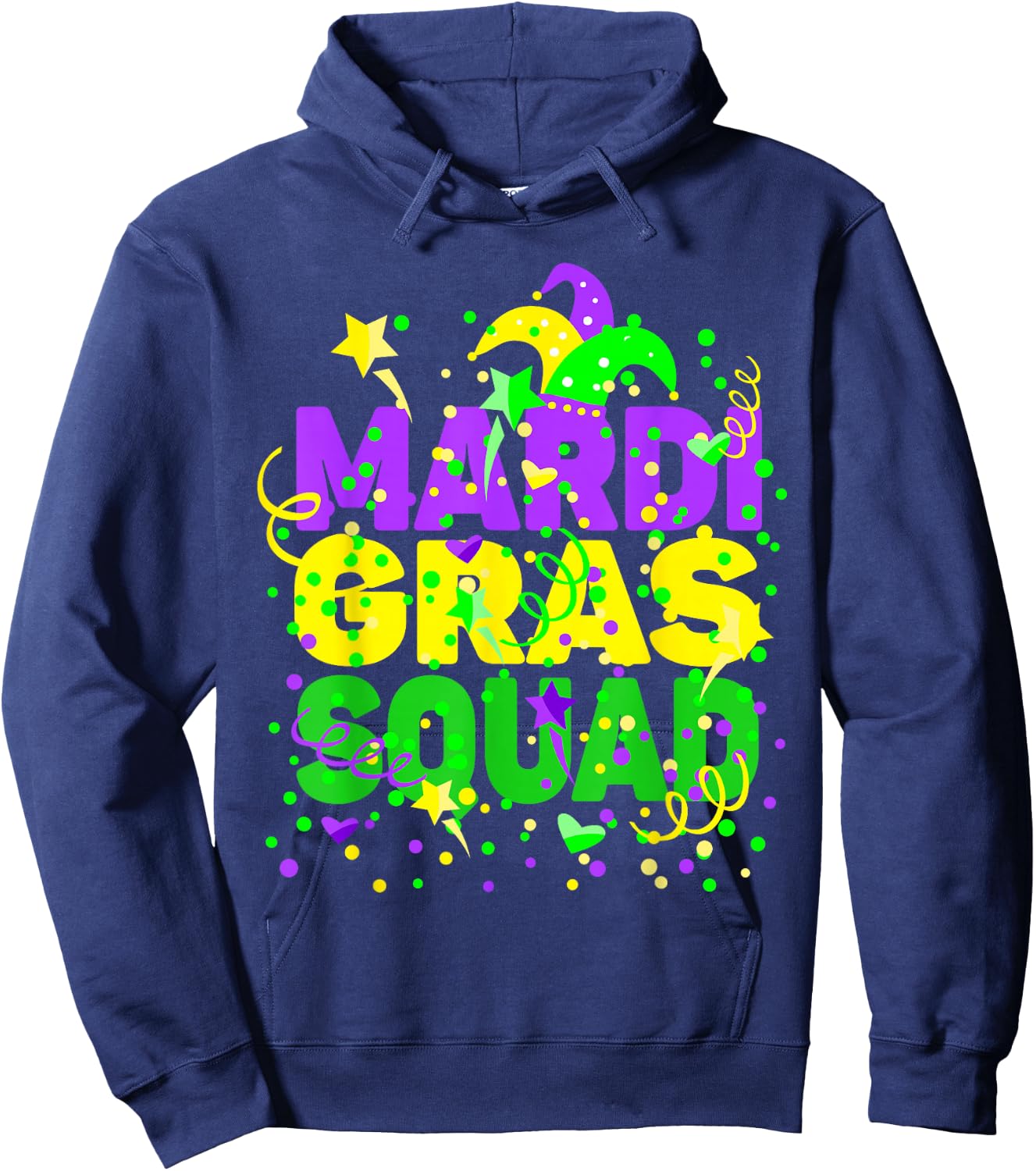 Mardi Gras Squad Party Costume Outfit - Funny Mardi Gras Hoodie - Hoodie | Navy