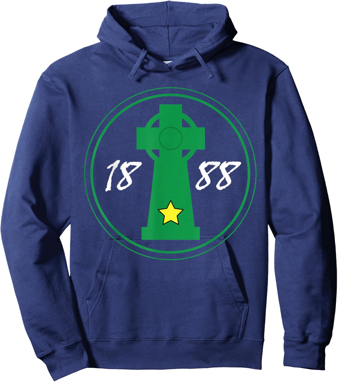 Celtic Cross Irish 1888 Coybig Hoodie - Hoodie | Navy