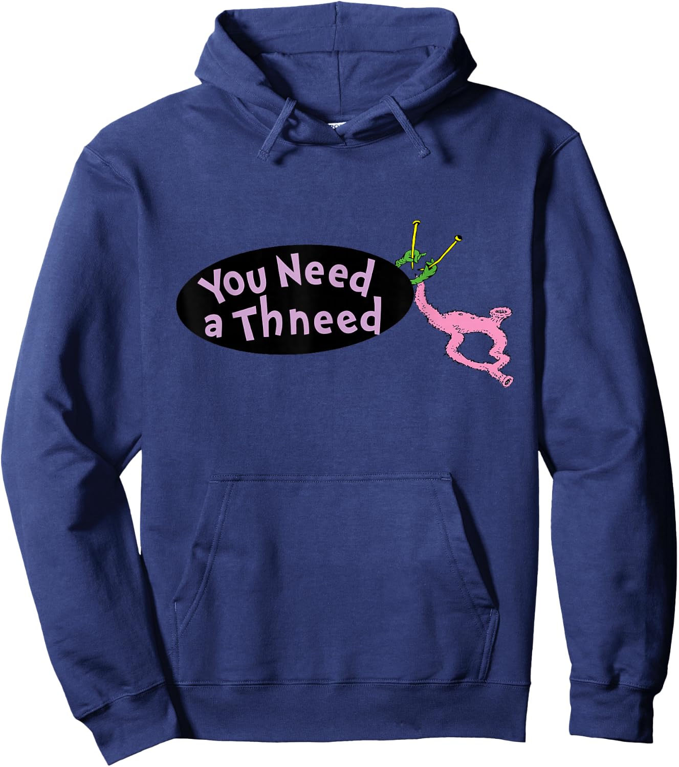 Dr. Seuss The Lorax - You Need A Thneed Hoodie - Hoodie | Navy