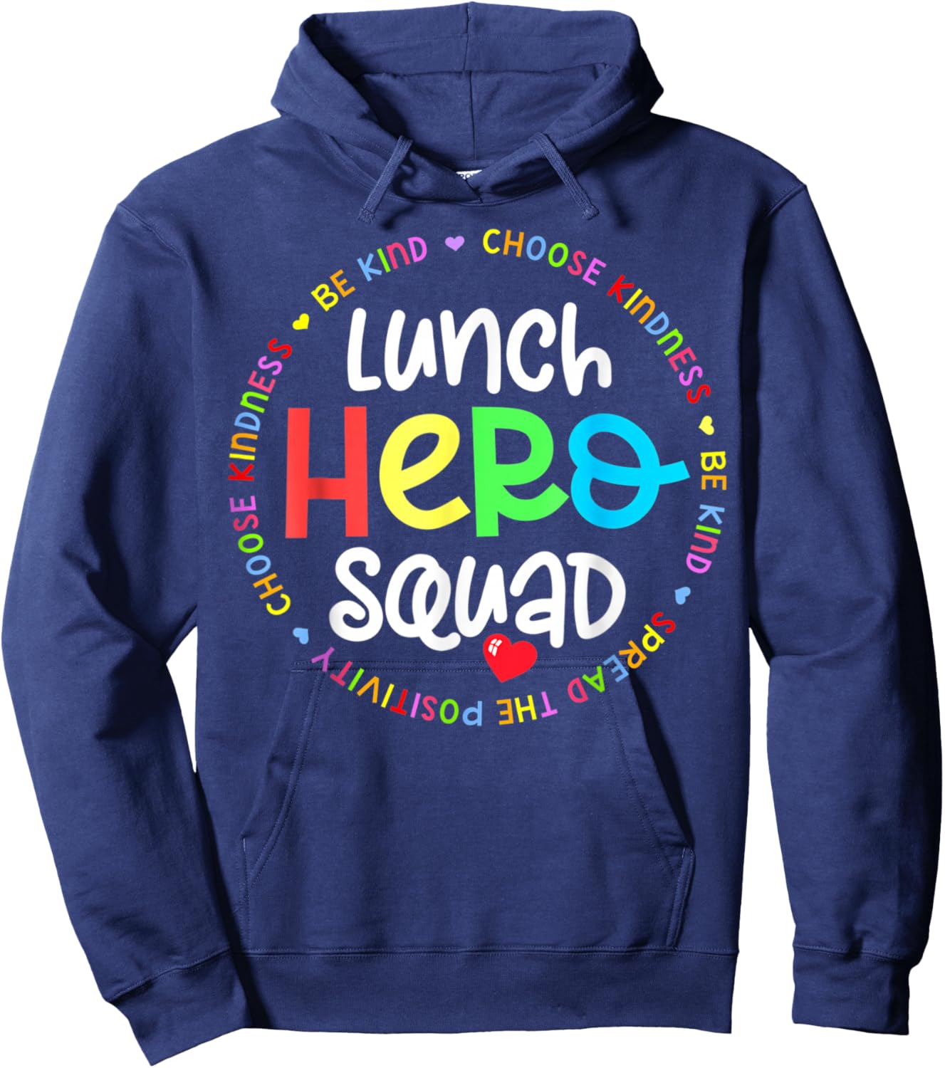 Lunch Hero Squad Funny Lunch Lady School Cafeteria Worker Hoodie - Hoodie | Navy