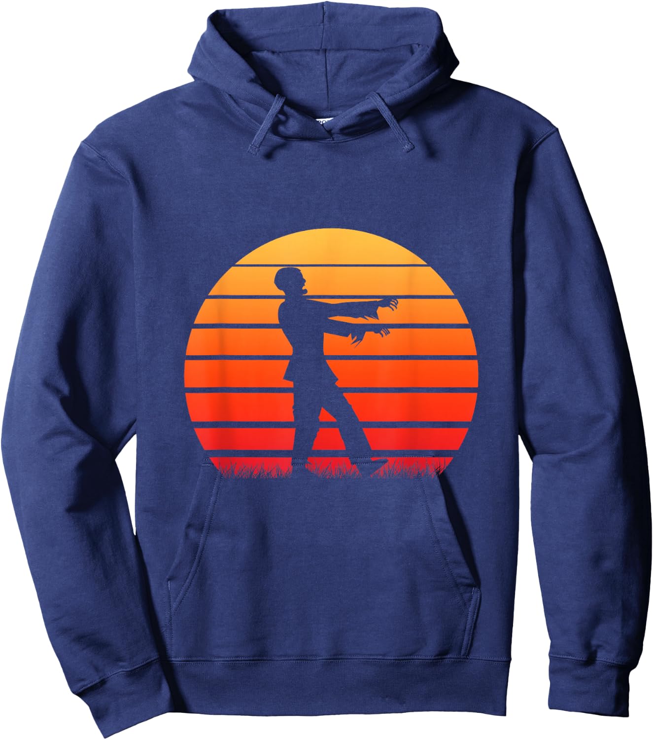 Retro Monster Walk Horror Monster Party Hoodie - Hoodie | Navy