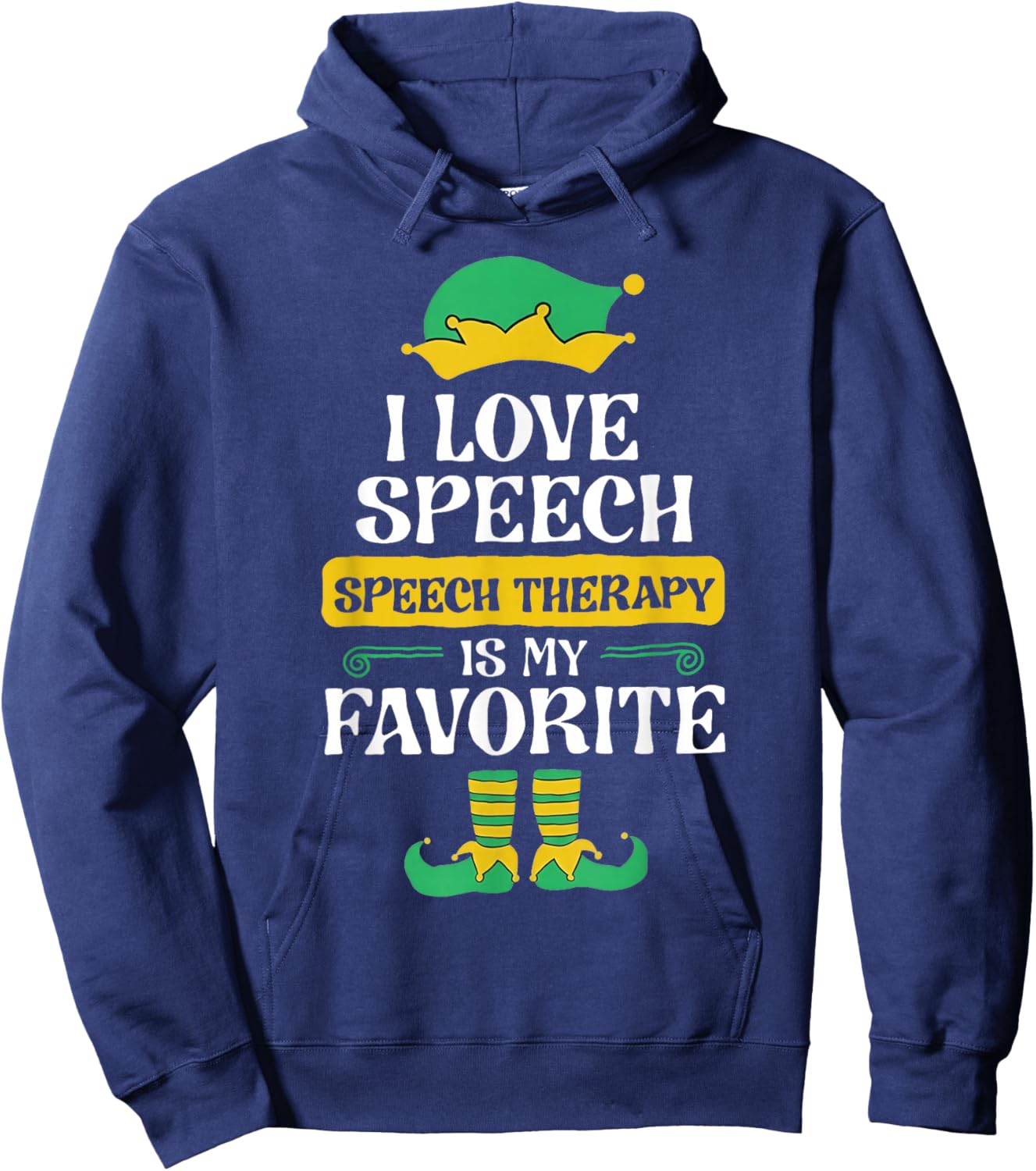 I Love Speech Speech Therapy is My Favorite Hoodie - Hoodie | Navy