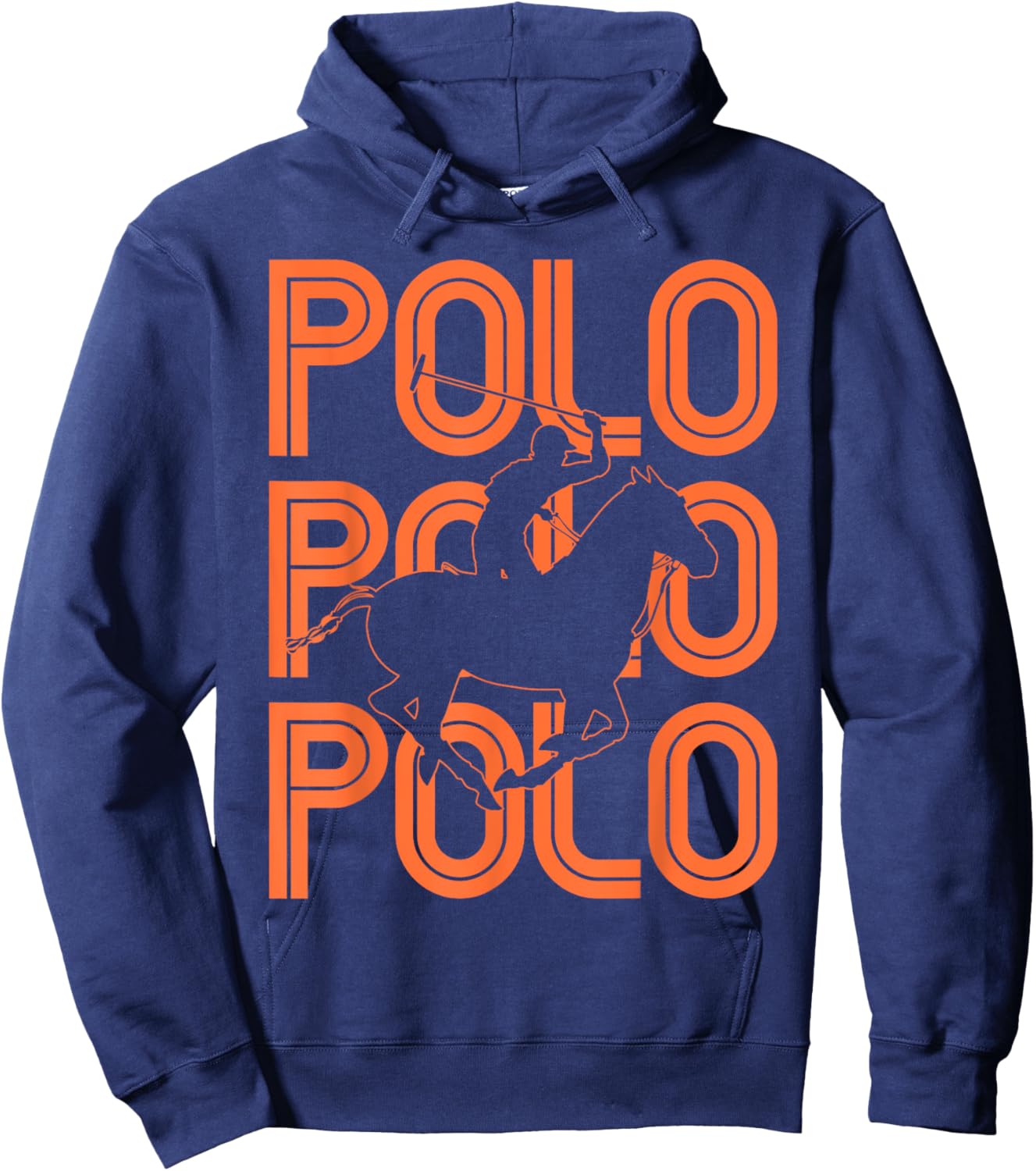 Polo Players Horseback Riding Horse Equestrian Sports Hoodie - Hoodie | Navy