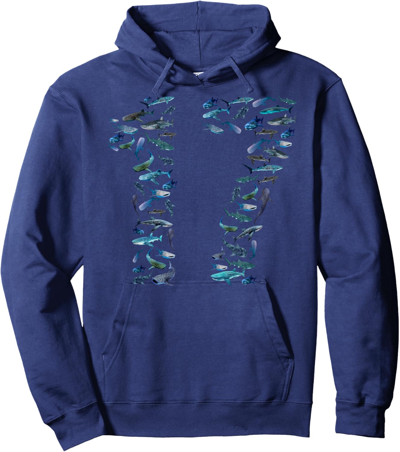 17th Birthday Boy & Girl Seventeen-Year-Old Fish Whale Shark Hoodie - Hoodie | Navy