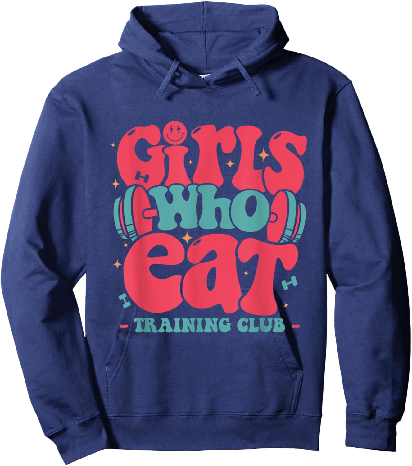 Girls Who Eat training club barbell fitness funny GYM girls Hoodie - Hoodie | Navy