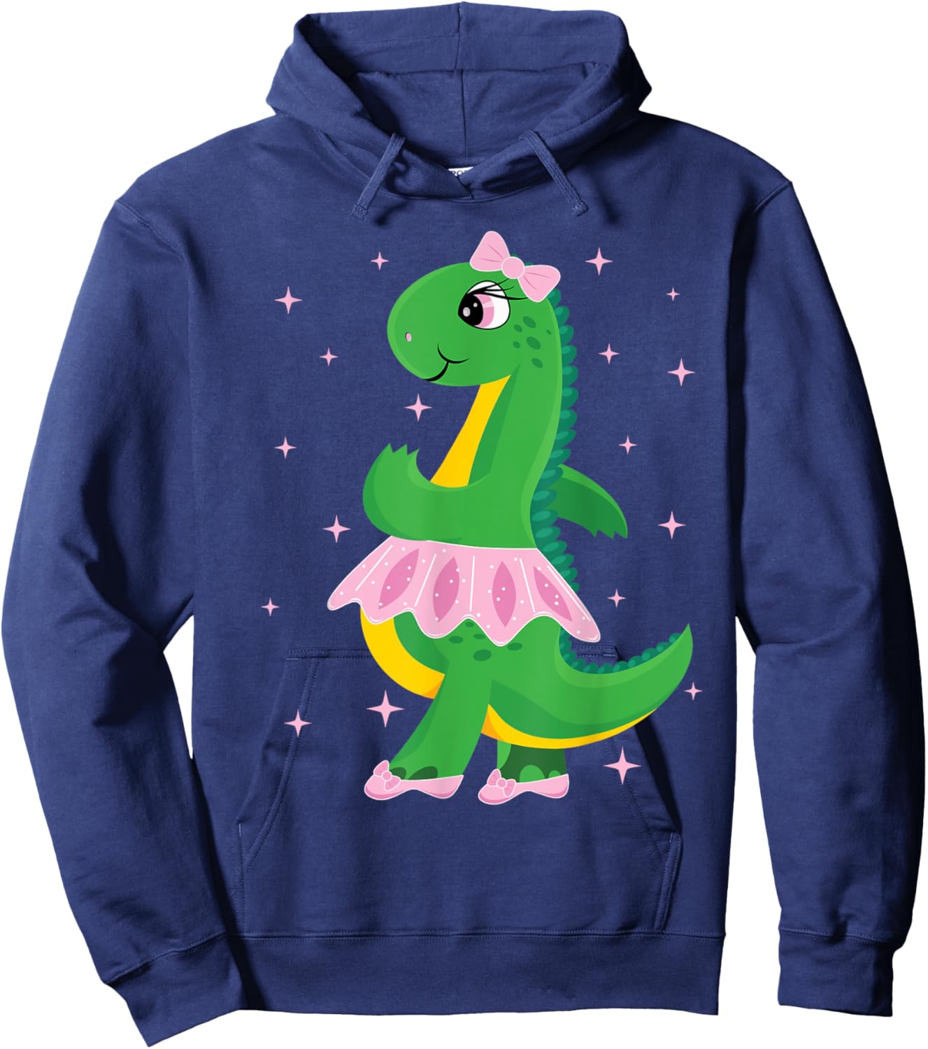 Cute Dinosaur Ballerina in Tutu Hoodie - Hoodie | Navy