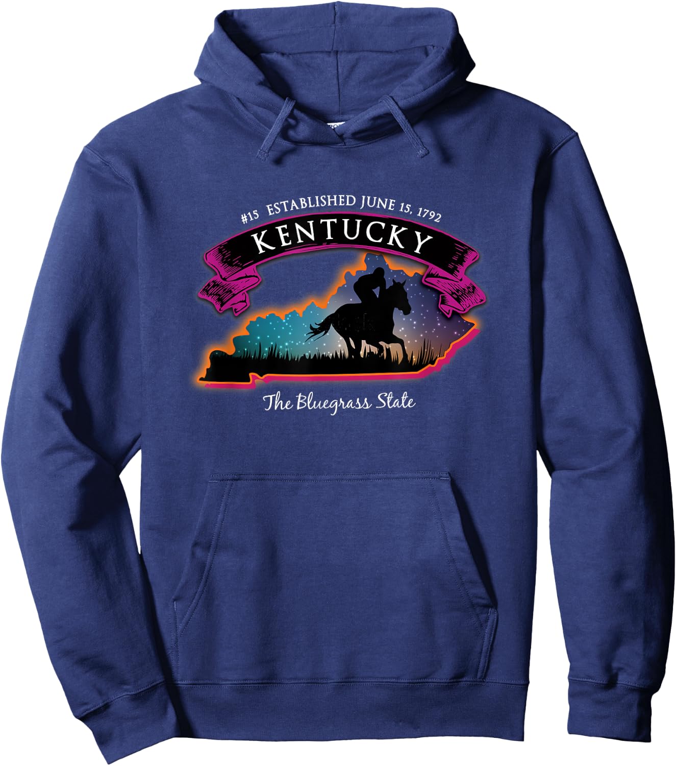 Kentucky Horse Racing Souvenir Hoodie - Hoodie | Navy