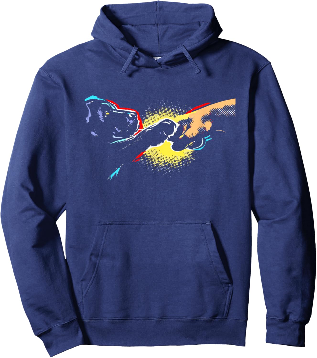 Fist Paw Bump - Dog Human Friendship Hooman Best Friend Hoodie - Hoodie | Navy