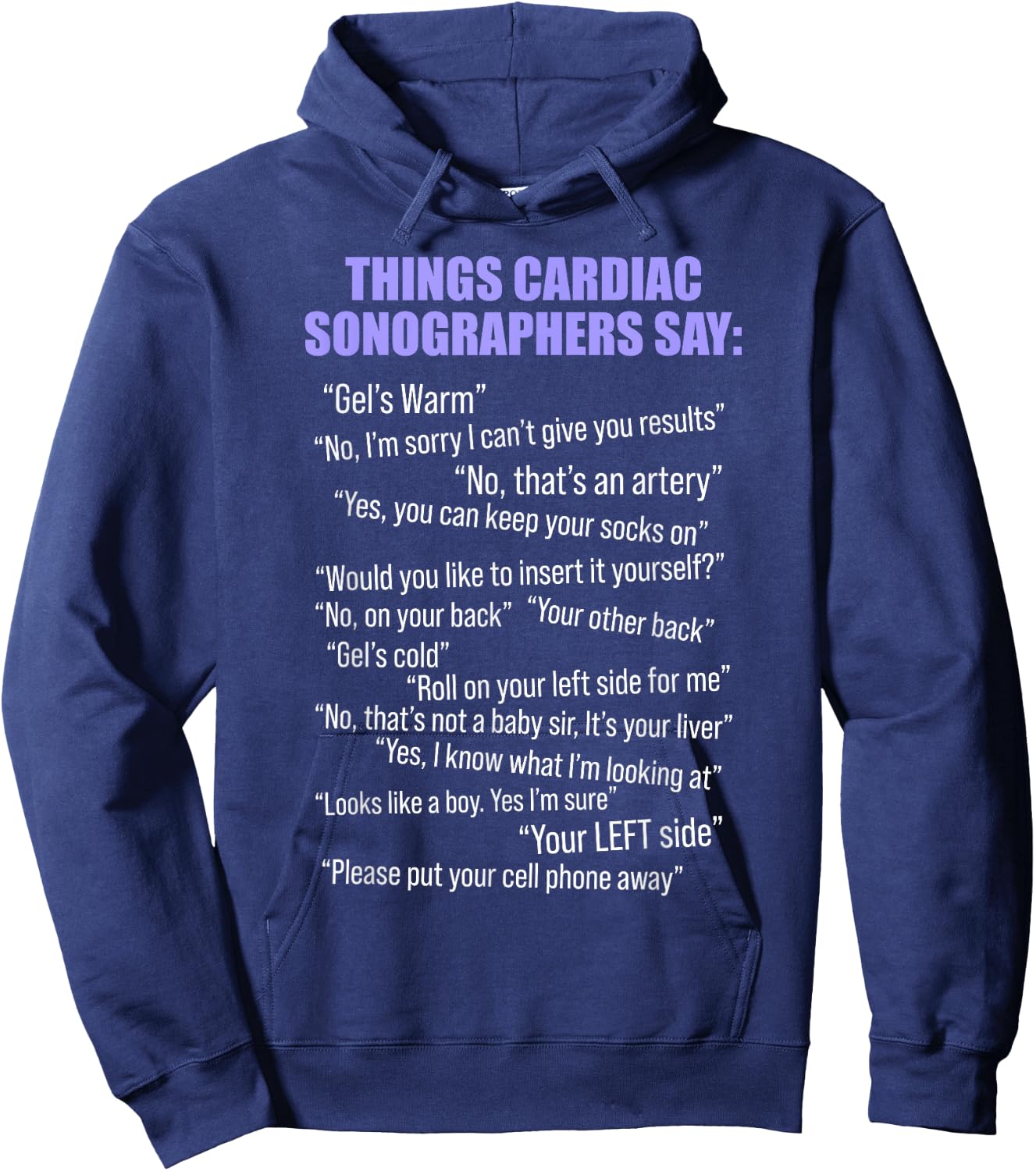 Cardiac Sonographer Echo Tech Warm RDCS Hoodie - Hoodie | Navy