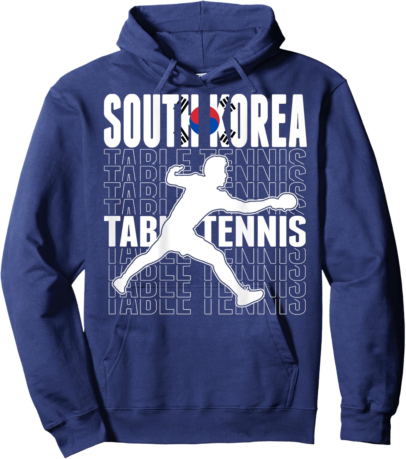 South Korea Table Tennis Fans Jersey Korean Flag Ping Pong Hoodie - Hoodie | Navy