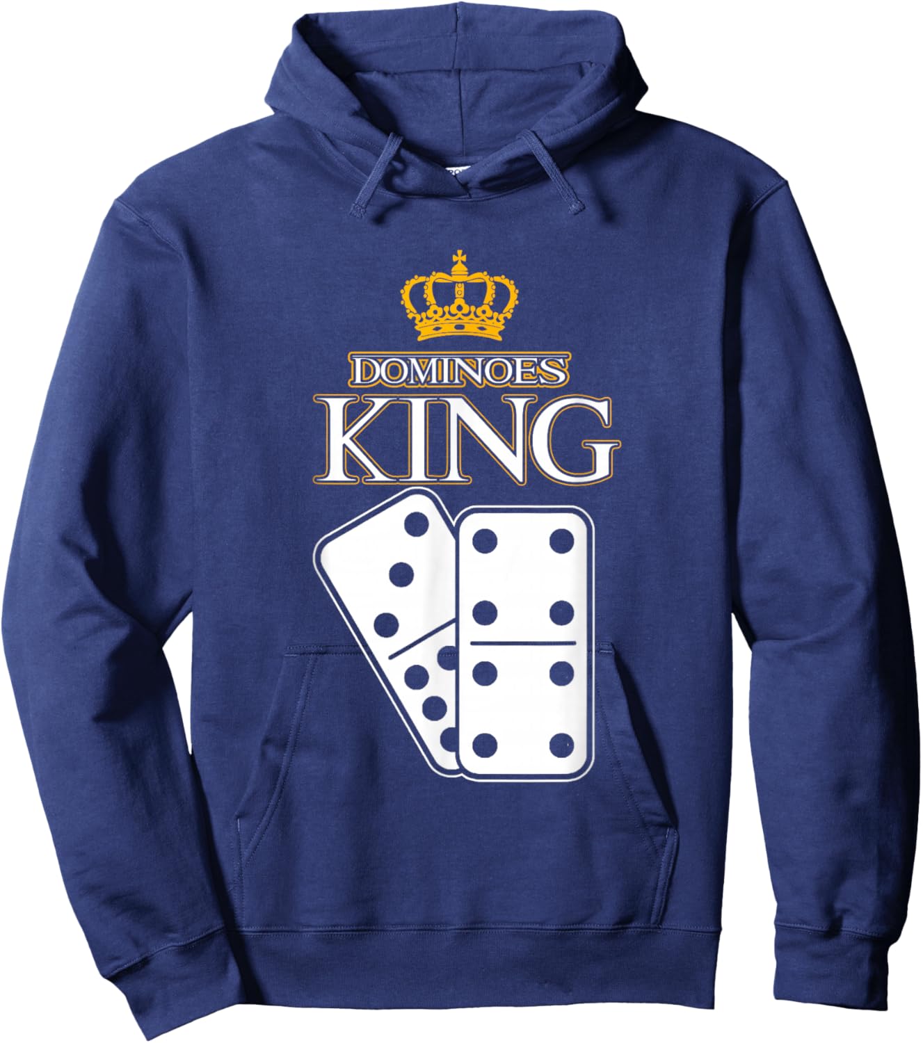 Dominoes King | Domino Bones | Dominoes Player Hoodie - Hoodie | Navy