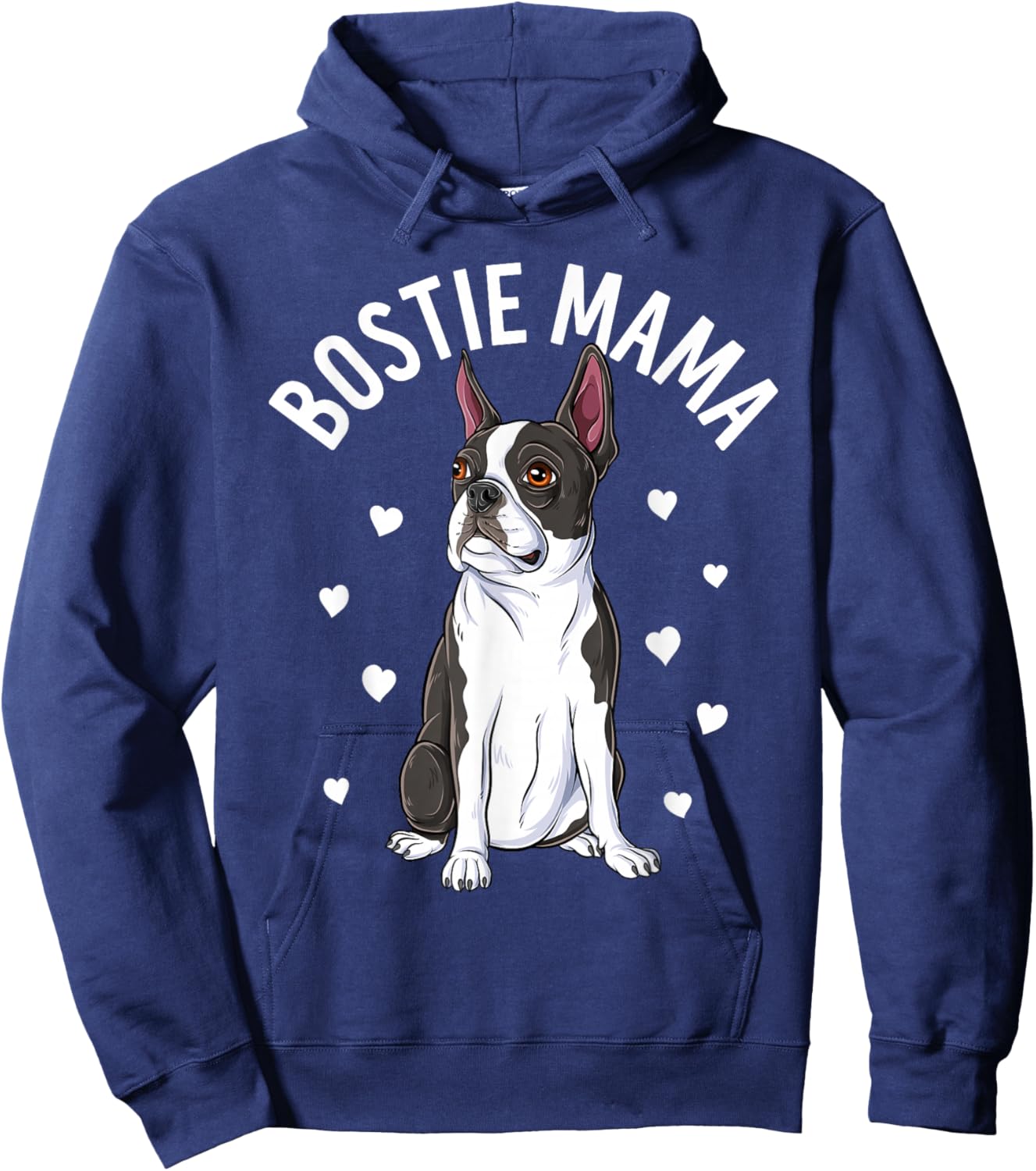 Bostie Mama Cute Boston Terrier Mom Dog Lover Women Hoodie - Hoodie | Navy