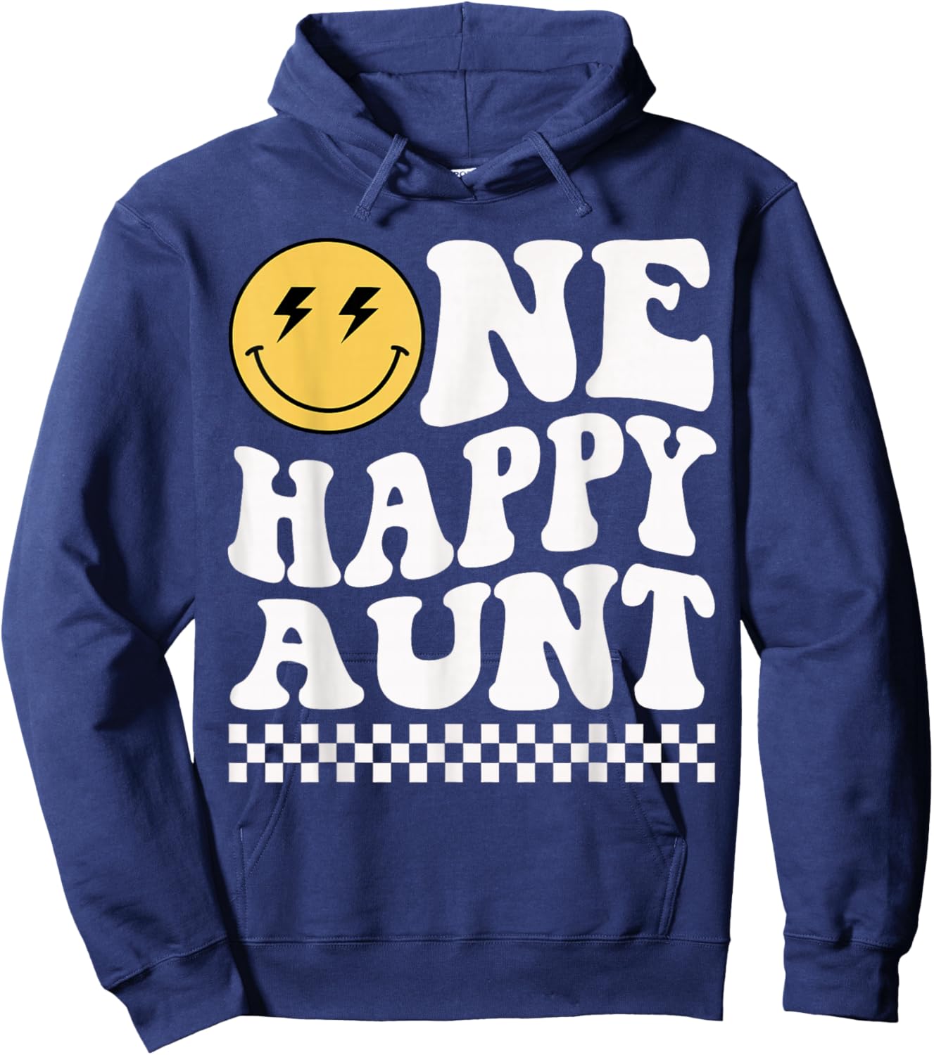 One Happy Dude Aunt 1st Birthday Family Matching Hoodie - Hoodie | Navy