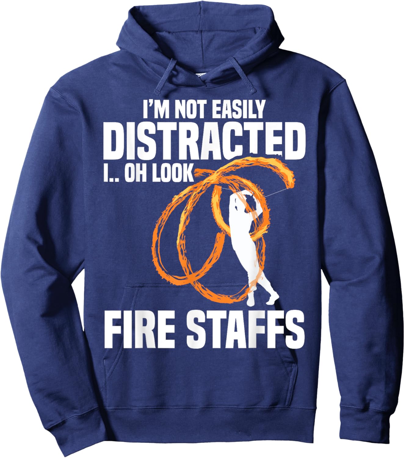 Fire Spinning Fire Staff Equipment Dancing Fire Spinner Hoodie - Hoodie | Navy