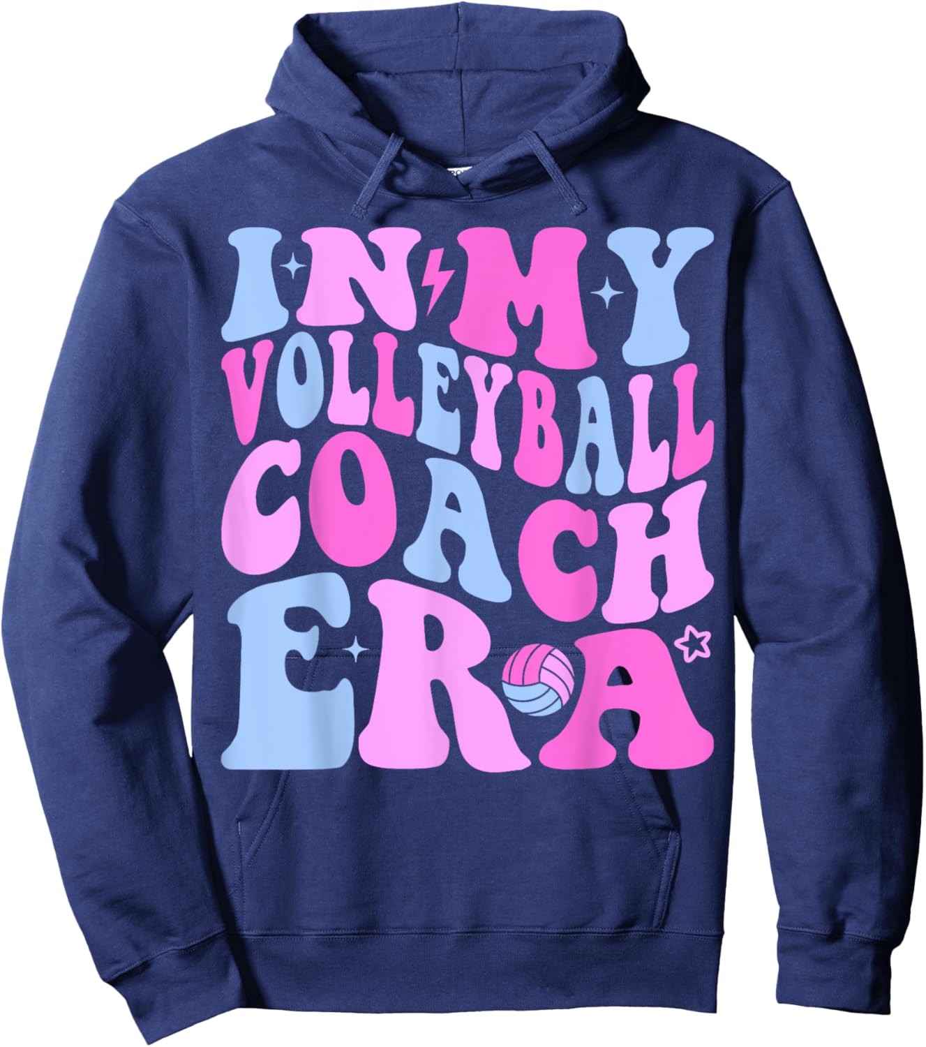 In My Volleyball Coach Era Volleyball Lover Coach Sports Hoodie - Hoodie | Navy