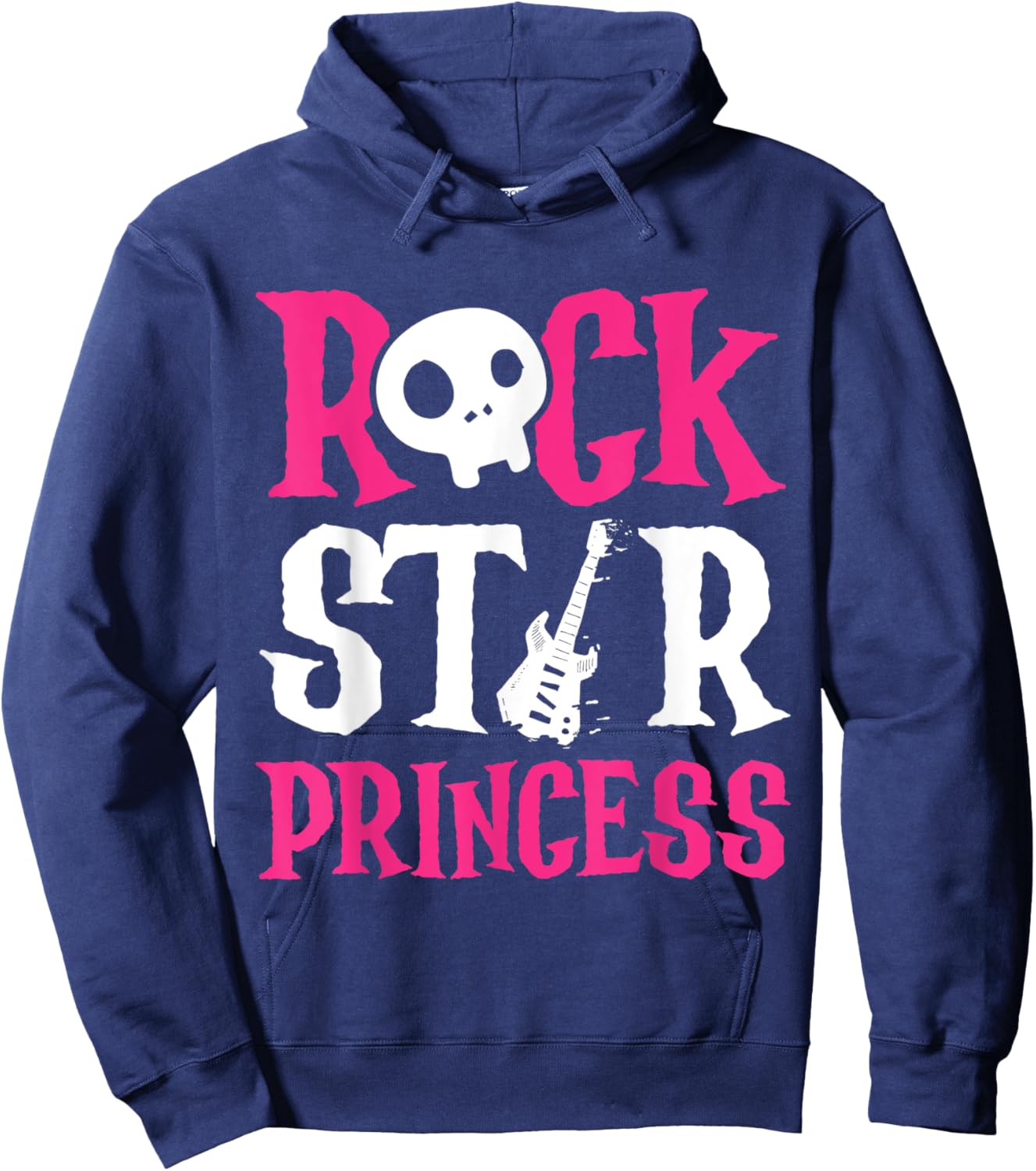 Rockstar Birthday Girl Rock Star Princess Party Music Hoodie - Hoodie | Navy