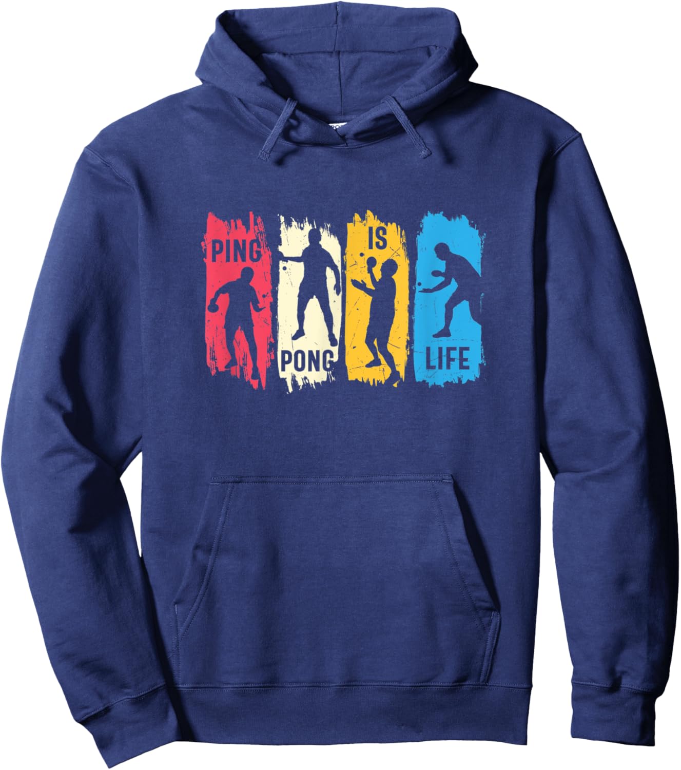 Table Tennis Vintage Funny Retro Ping Pong Hoodie - Hoodie | Navy
