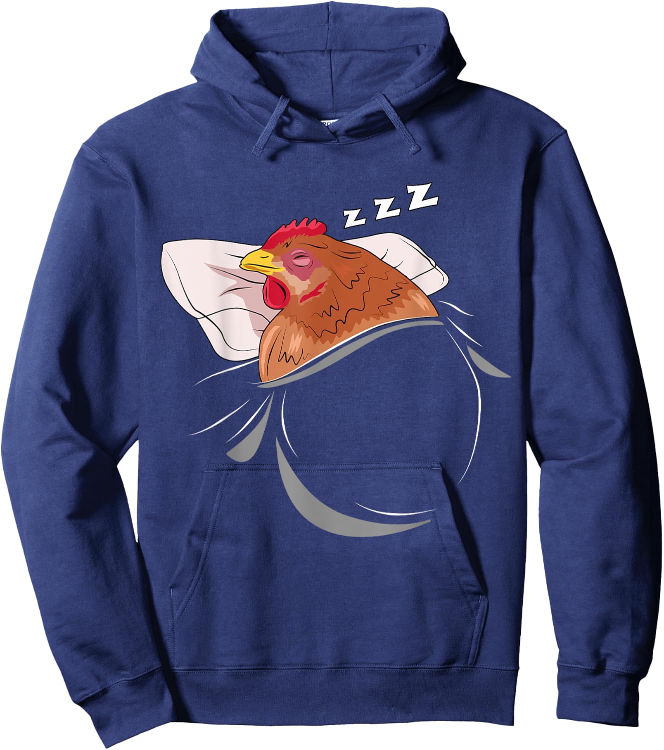 Chicken Sleeping Pajamas Nap PJs Outfit Farmer Gift Chicken Hoodie - Hoodie | Navy