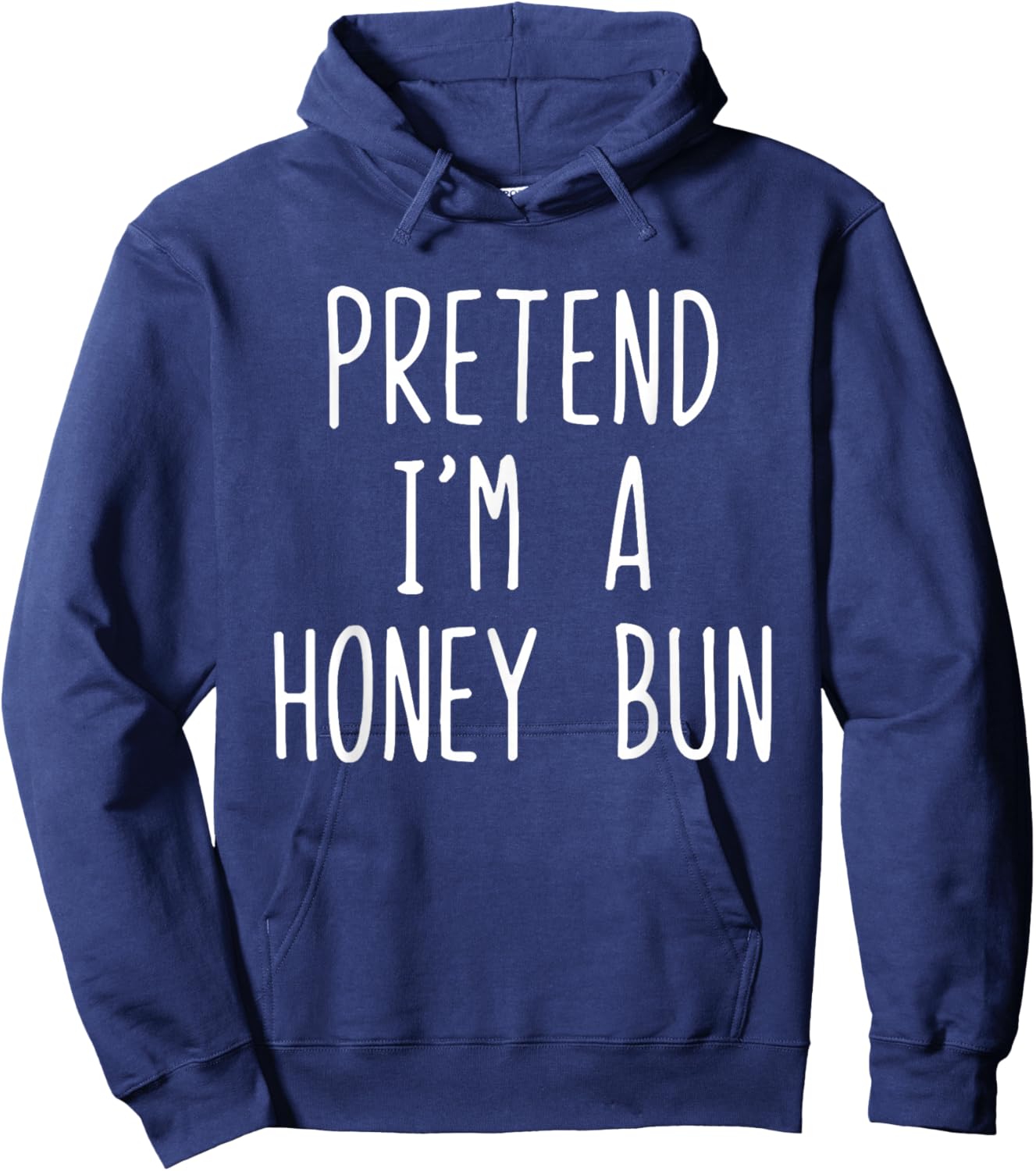 Pretend I'm A Honey Bun Costume Halloween Lazy Kids HoneyBun Hoodie - Hoodie | Navy