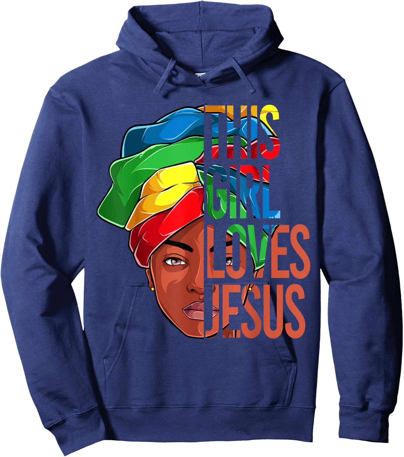 African American Apparel, Girl loves Jesus Christian Black Hoodie - Hoodie | Navy