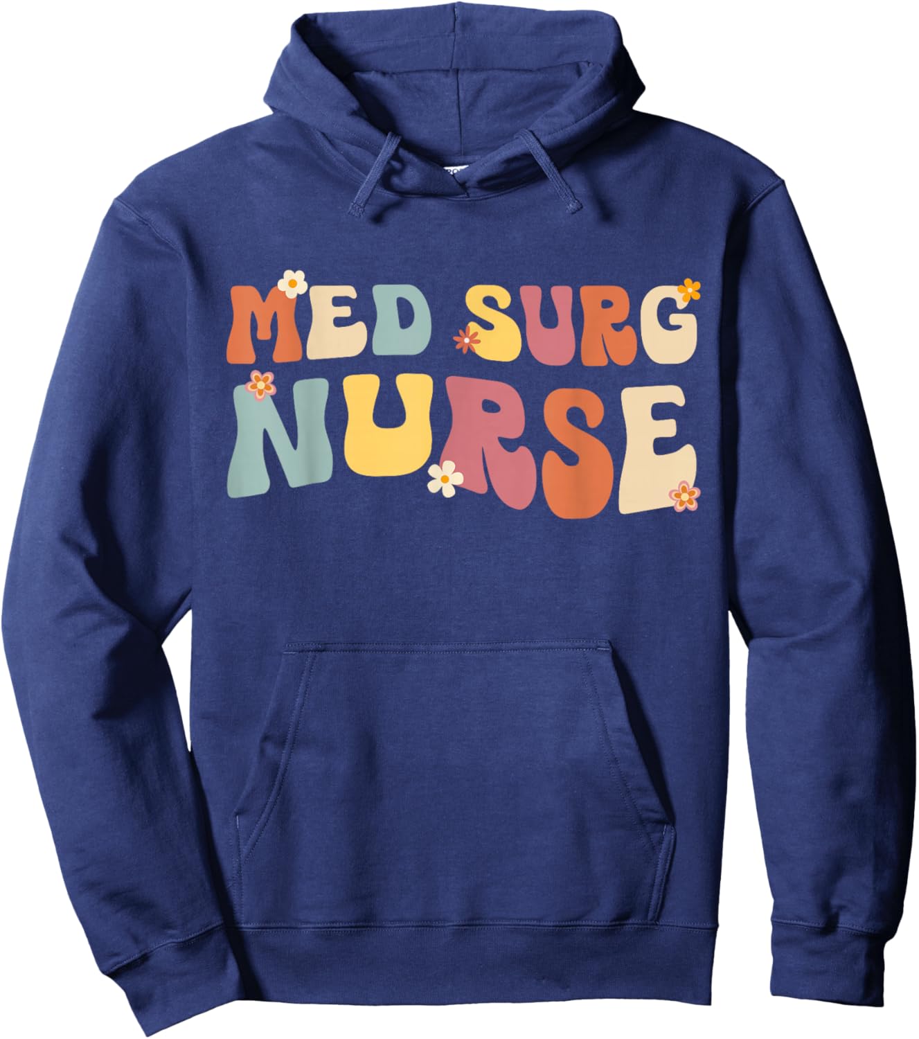 Med Surg Nurse Retro Vintage Medical Surgical Nursing Hoodie - Hoodie | Navy