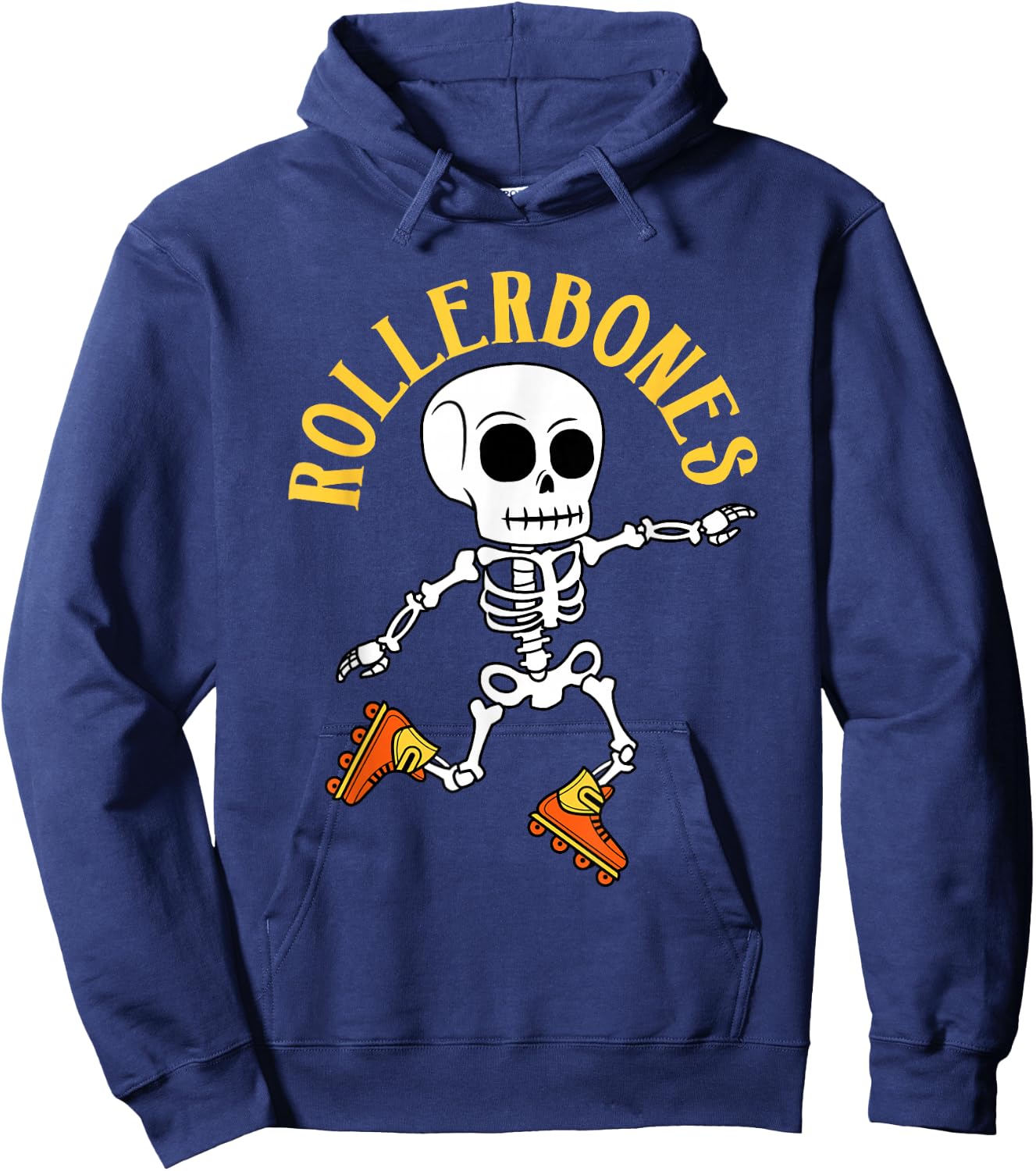 Rollerbones Funny Roller Skating Dancing Skeleton Gift Men Hoodie - Hoodie | Navy