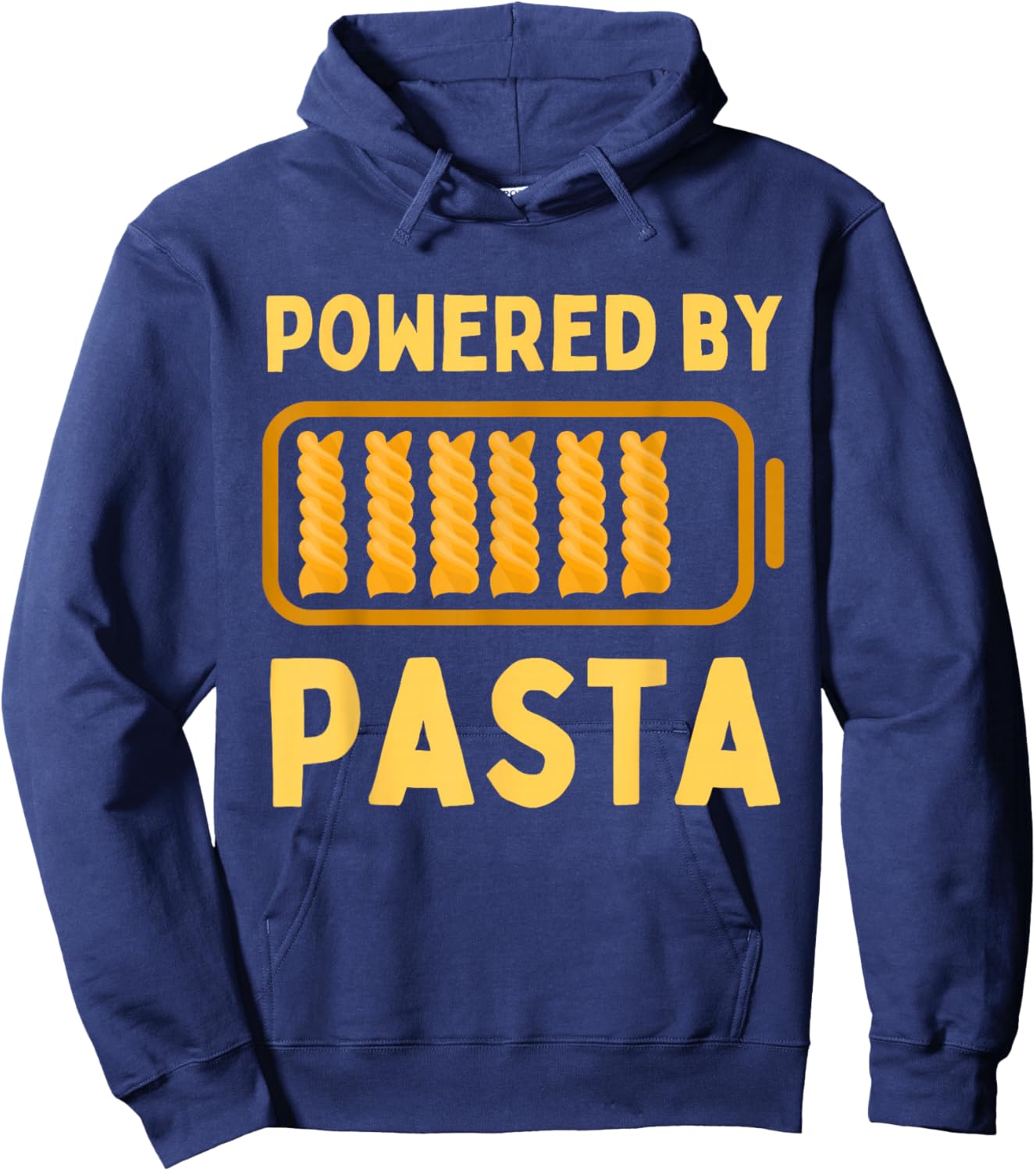Powered by Pasta Lover Funny I Love Pasta Spaghetti Noodles Hoodie - Hoodie | Navy