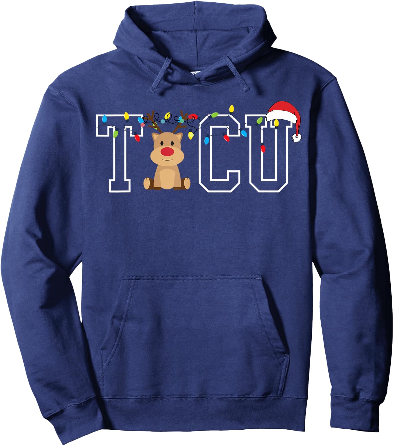 TICU Trauma Intensive Care Nurse Christmas Reindeer Costume Hoodie - Hoodie | Navy