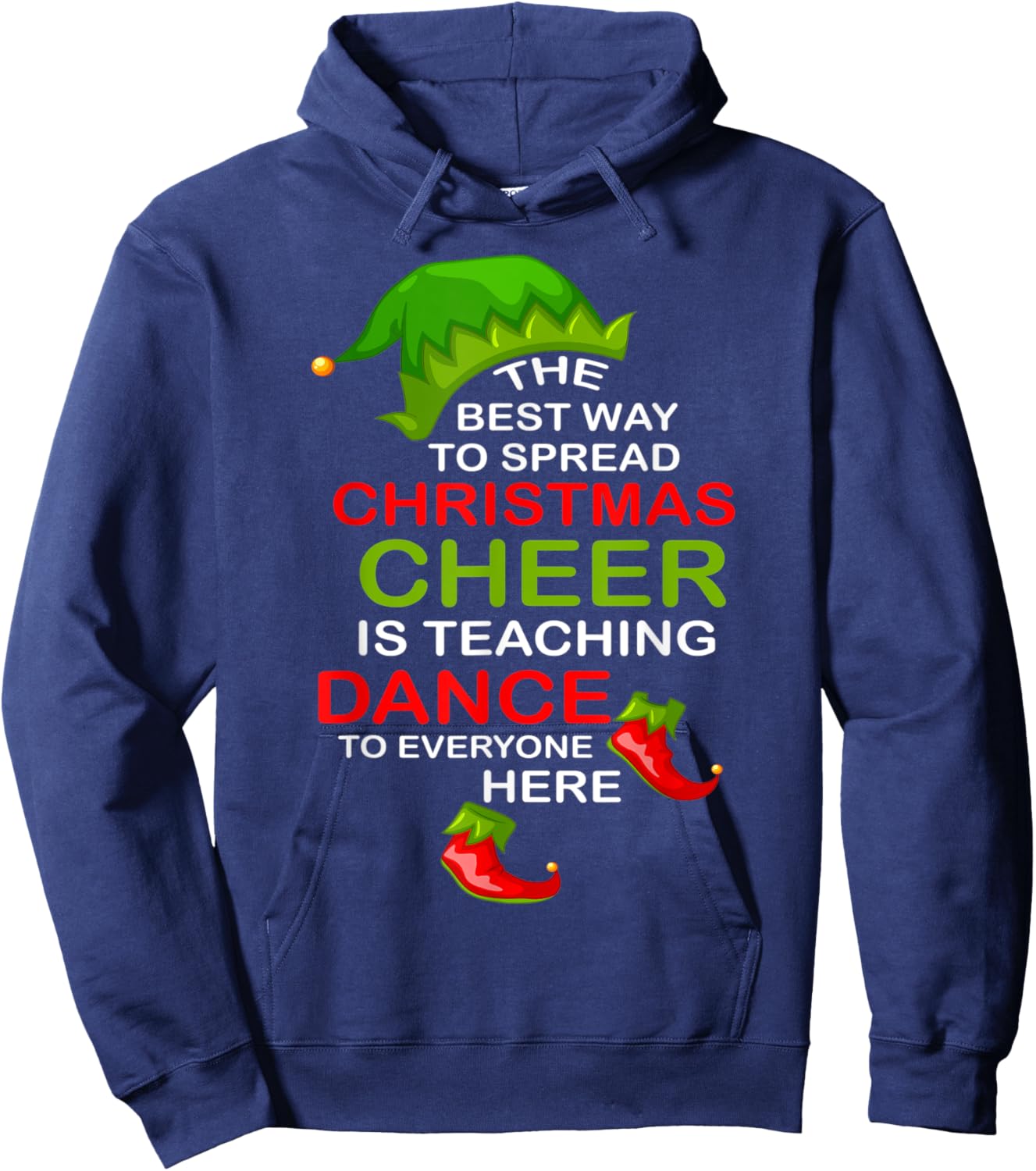 Dancer Funny Christmas Pajamas For Dance Teacher Hoodie - Hoodie | Navy