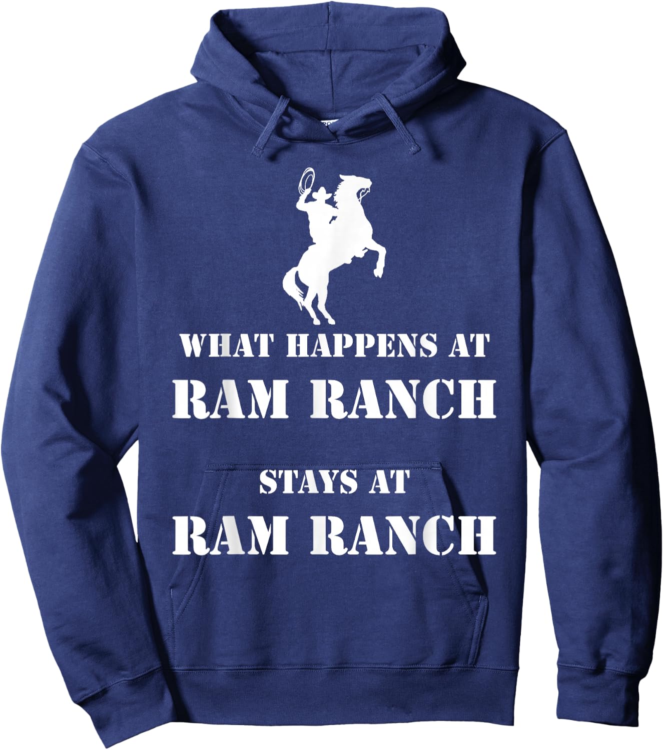 Ram Ranch Cowboy meme Hoodie - Hoodie | Navy
