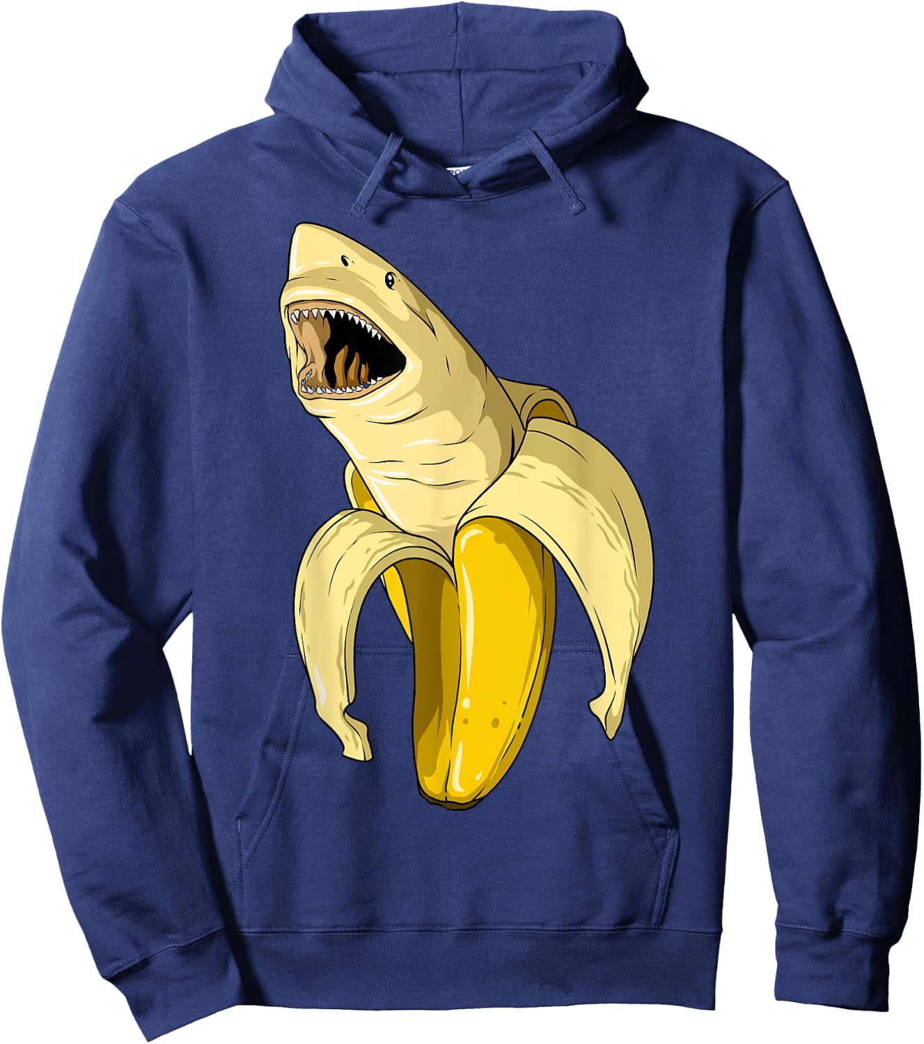 Banana Shark Banana Themed Party Shark Themed Party Hoodie - Hoodie | Navy