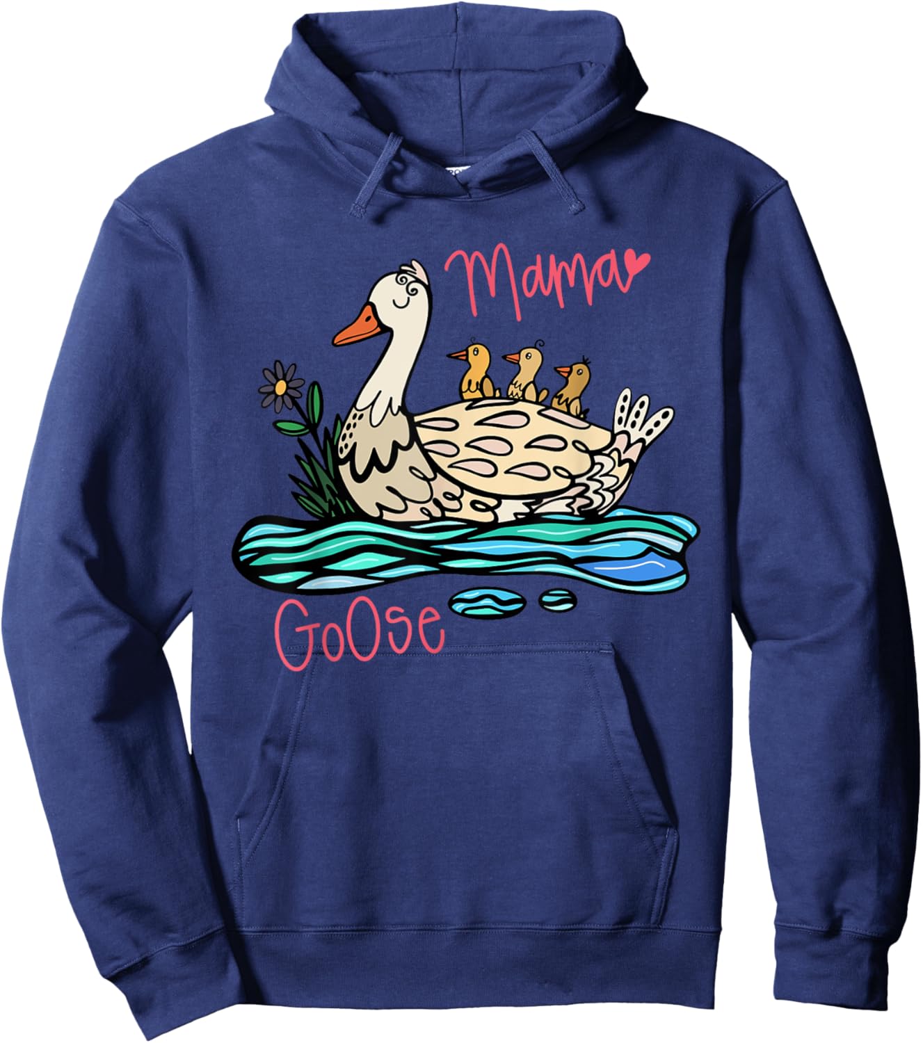 Mama Goose Funnny Mom Mama Silly Goose Farming Mother's Day Hoodie - Hoodie | Navy