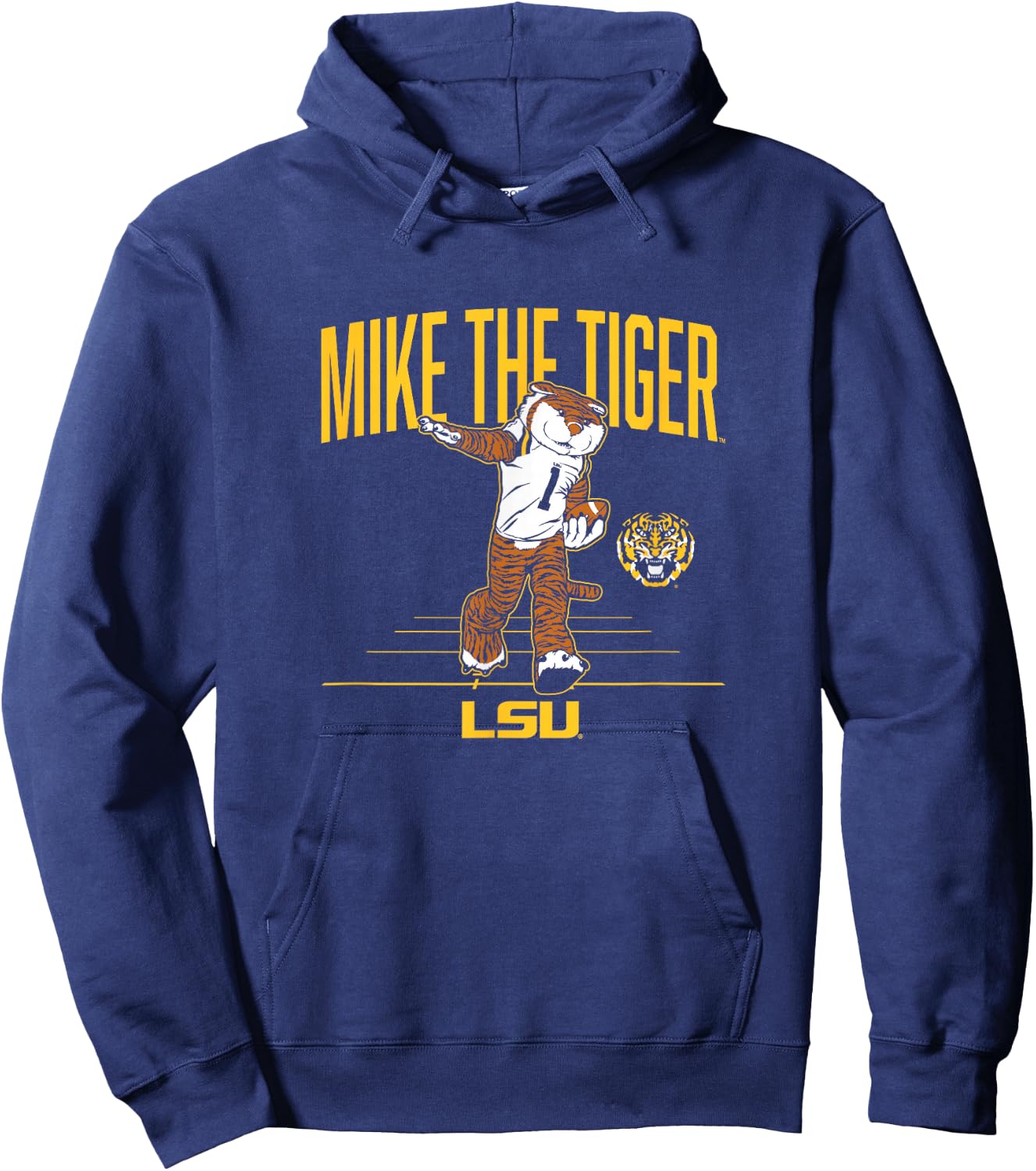 LSU Tigers Football: Mike the Tiger Mascot Hoodie - Hoodie | Navy