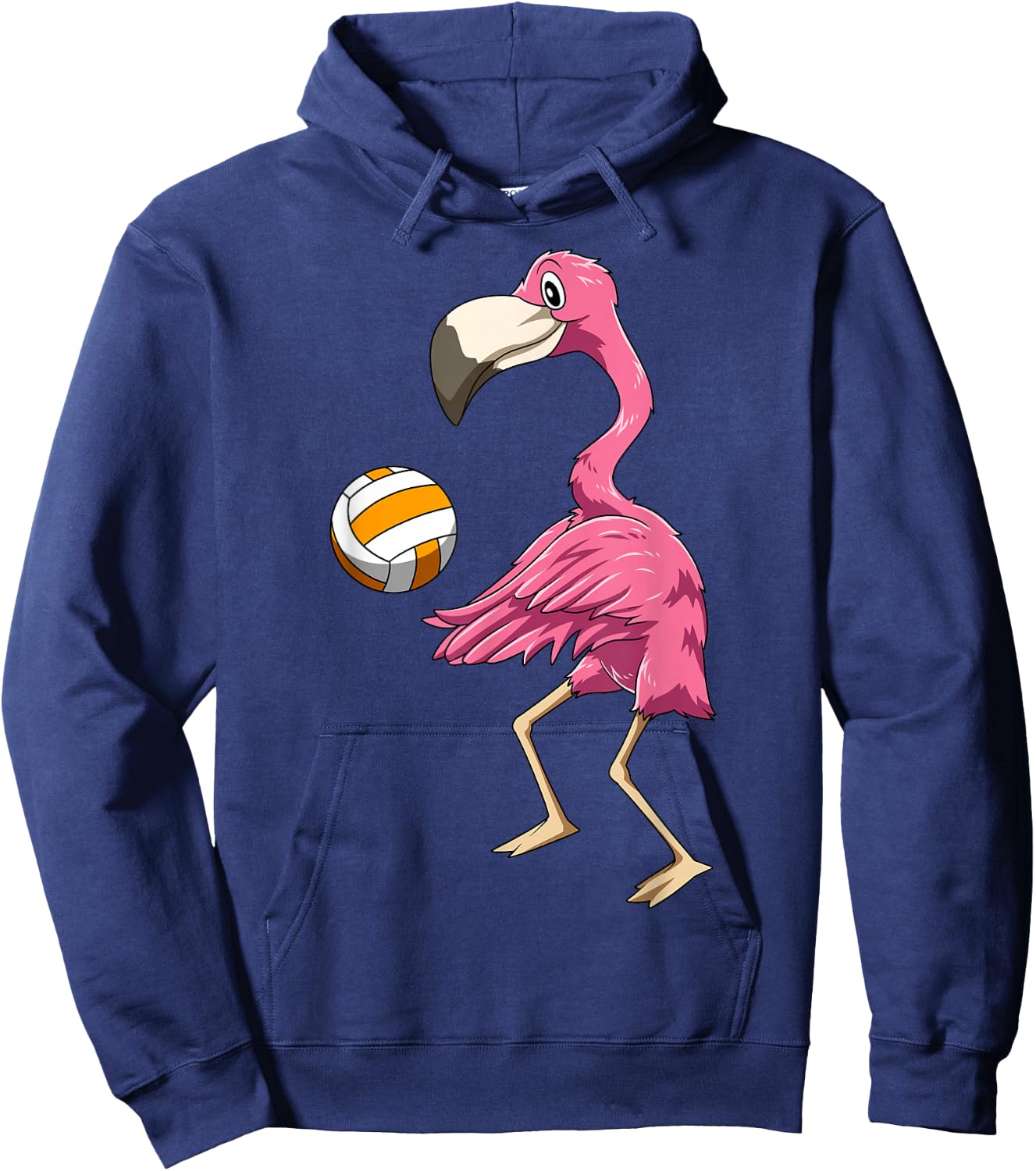 Flamingo Volleyball Flamingo Playing Volleyball Flamingo Hoodie - Hoodie | Navy