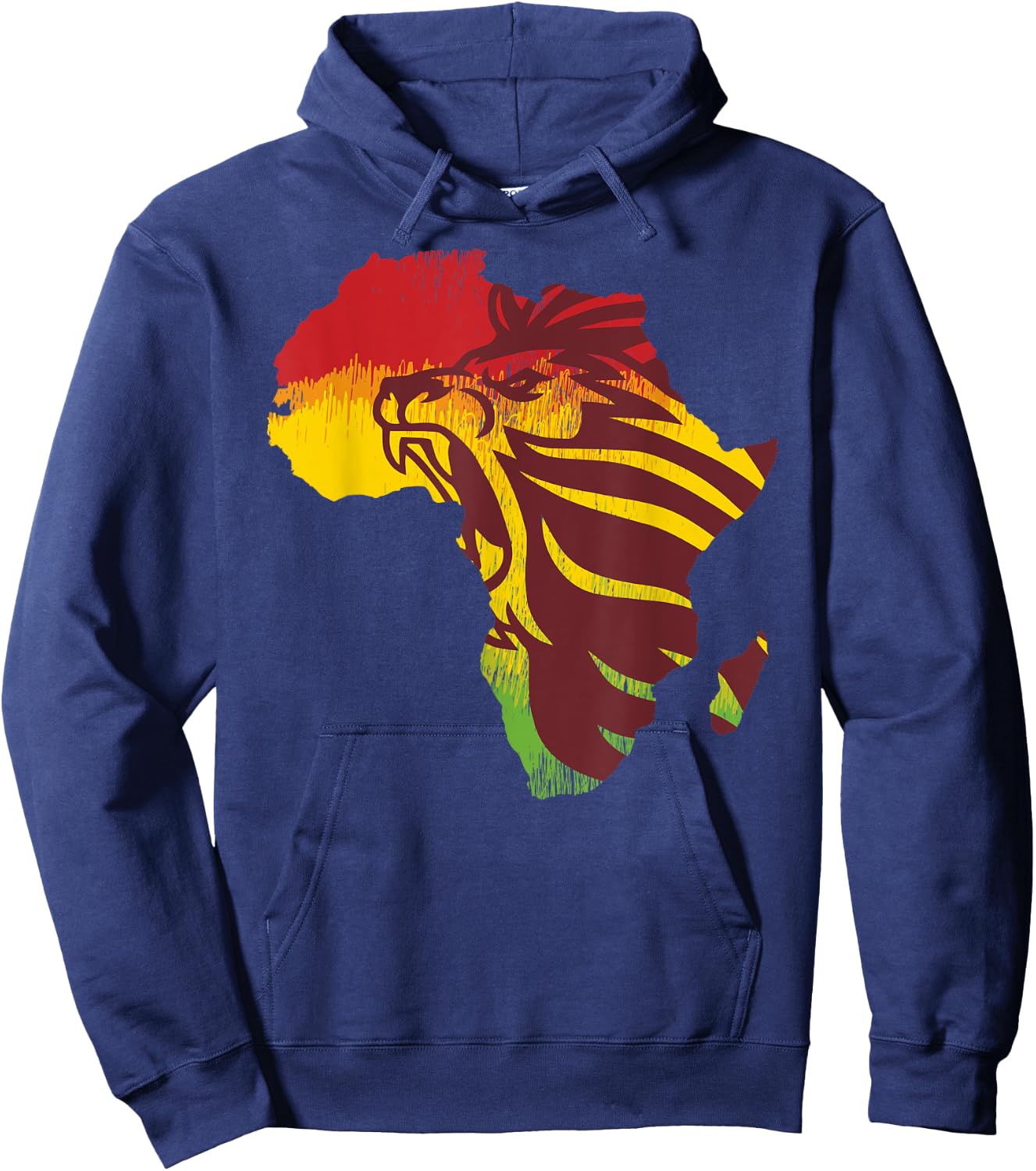 Roar Africa Map Lion Face Reggae Rasta Gift Design design Hoodie - Hoodie | Navy