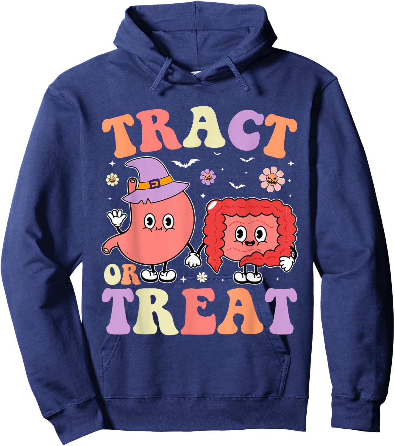 Tract Or Treat Endoscopy Nurse Halloween Cute Gastro Crew Hoodie - Hoodie | Navy