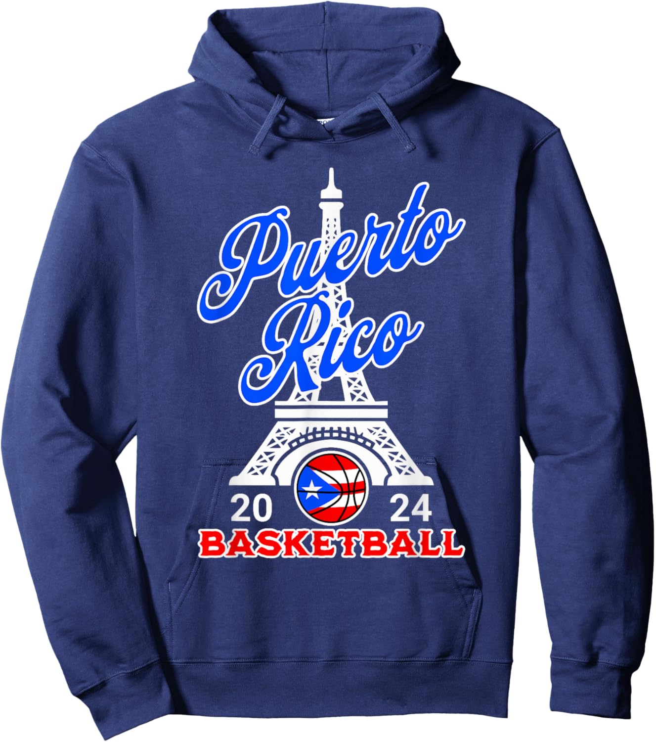 Puerto Rican Pride Basketball Sport Puerto Rico Flag Boricua Hoodie - Hoodie | Navy