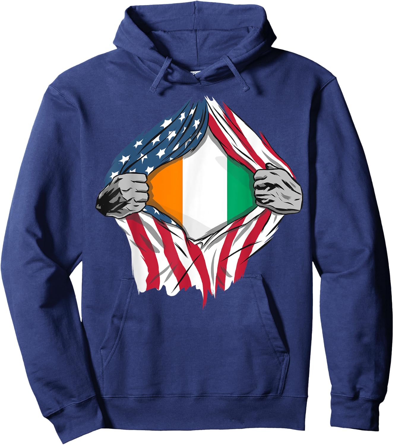 Cote D'Ivoire American Blood Inside Me - Country Flags Hoodie - Hoodie | Navy